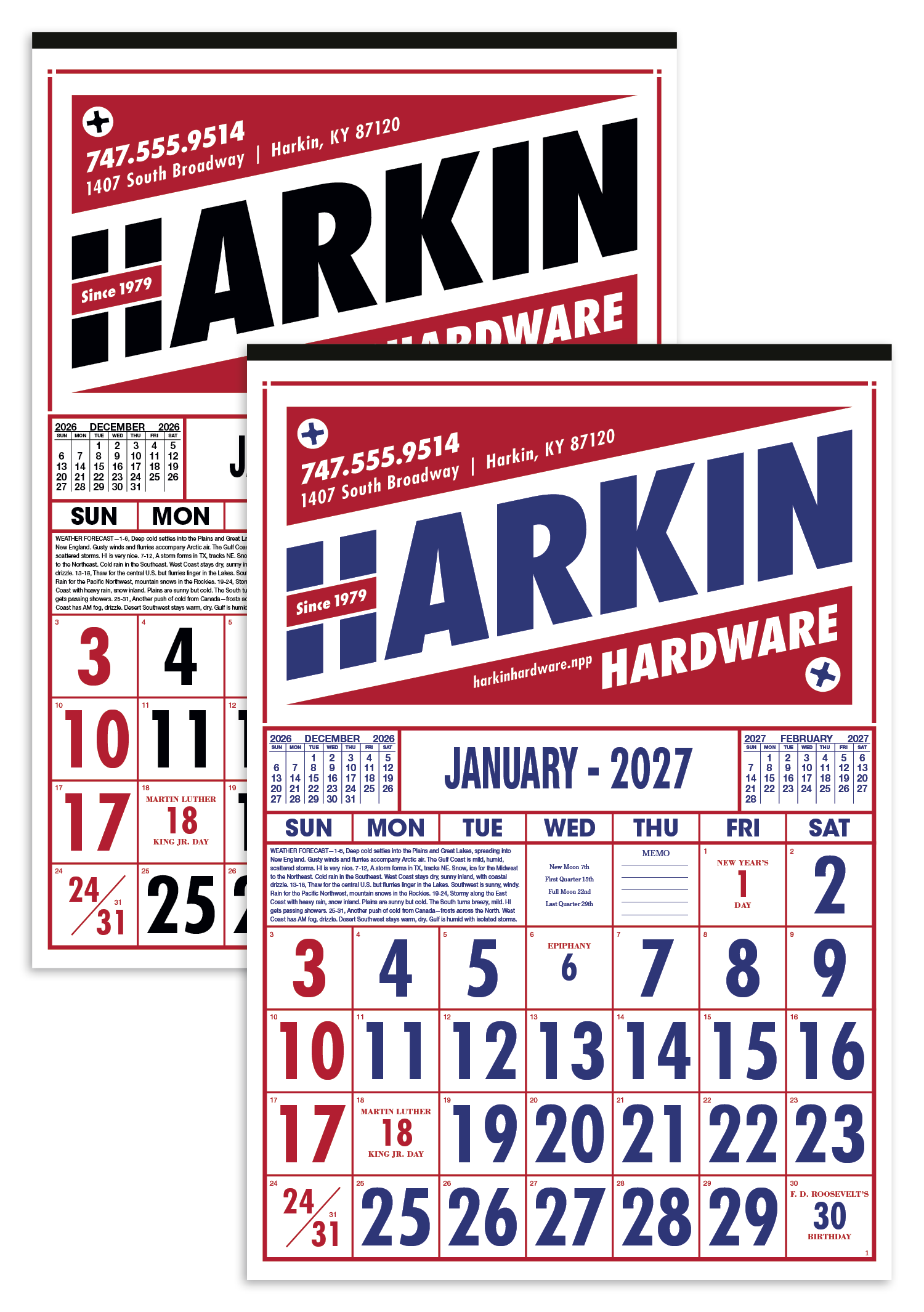 Skinner & Kennedy® Commercial 12-Sheet Calendar 21