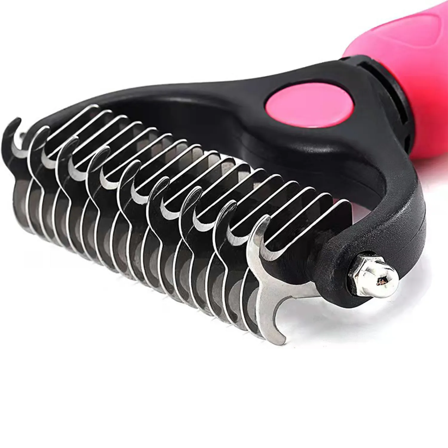 Detangling Pet Comb Stainless Steel Teeth For Matted Fur 1