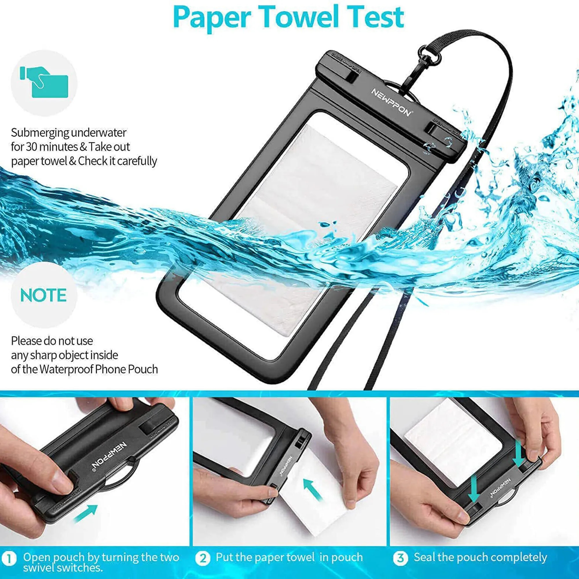 PVC Mobile Phone Waterproof Dry Bag MOQ 50PCS 5