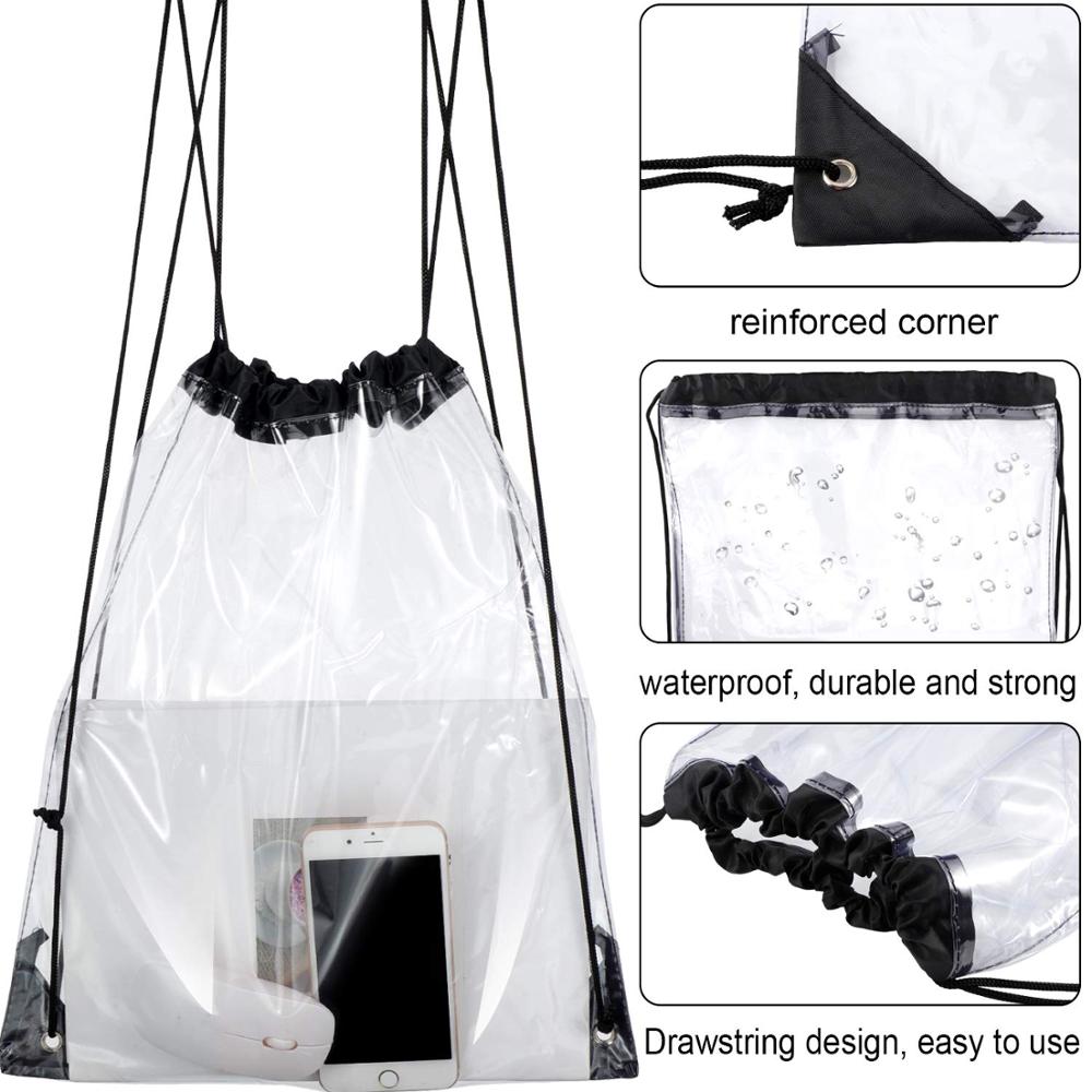 Clear PVC Drawstring Backpack / Bag 3