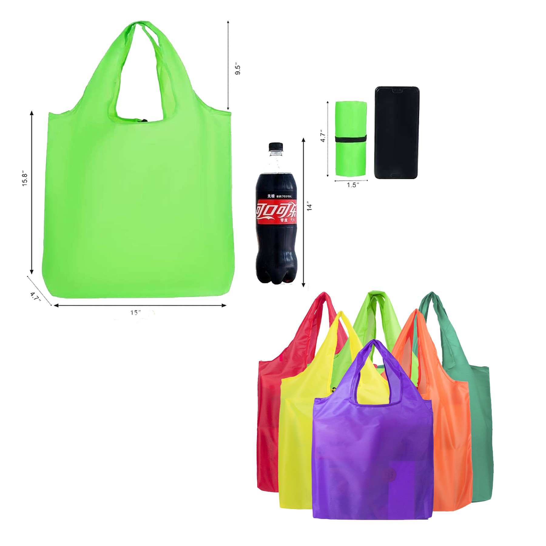 Reusable Foldable Shopping Tote Bags 2