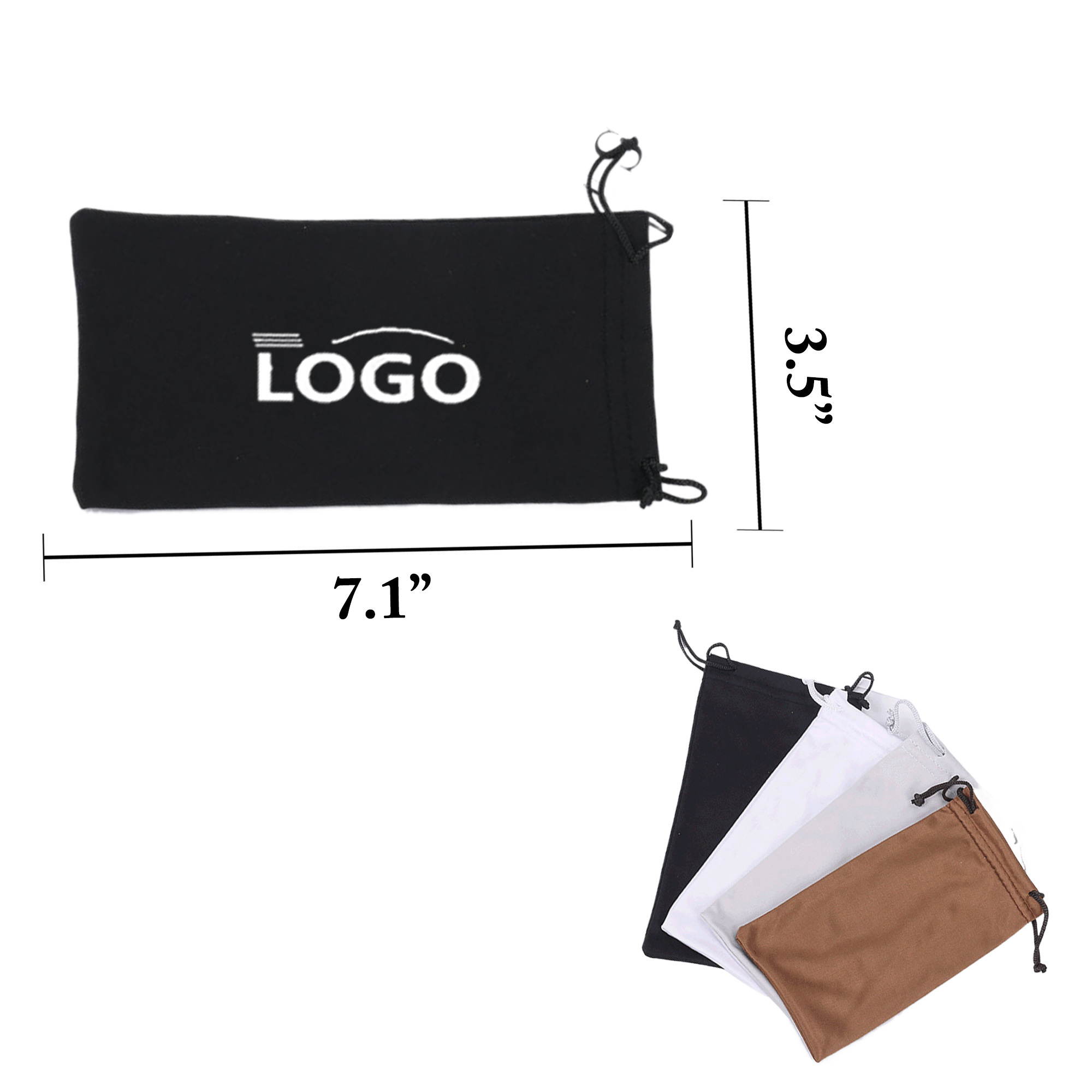 Thick Microfiber Drawstring Eyewear Pouch 2