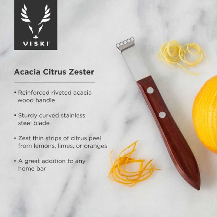 Viski® Acacia Citrus Zester 3