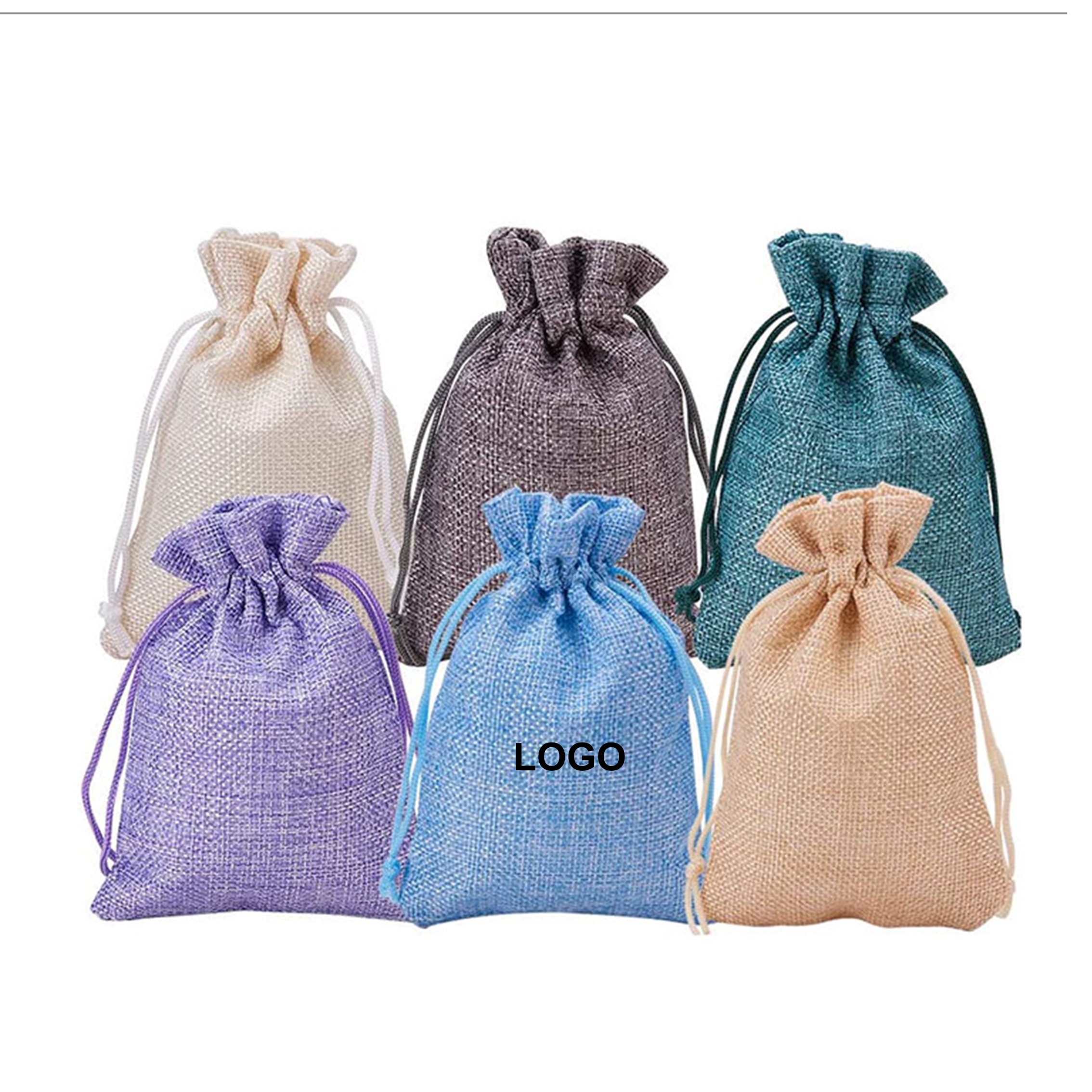 Jute Hemp Bag Drawstring Pouch 1