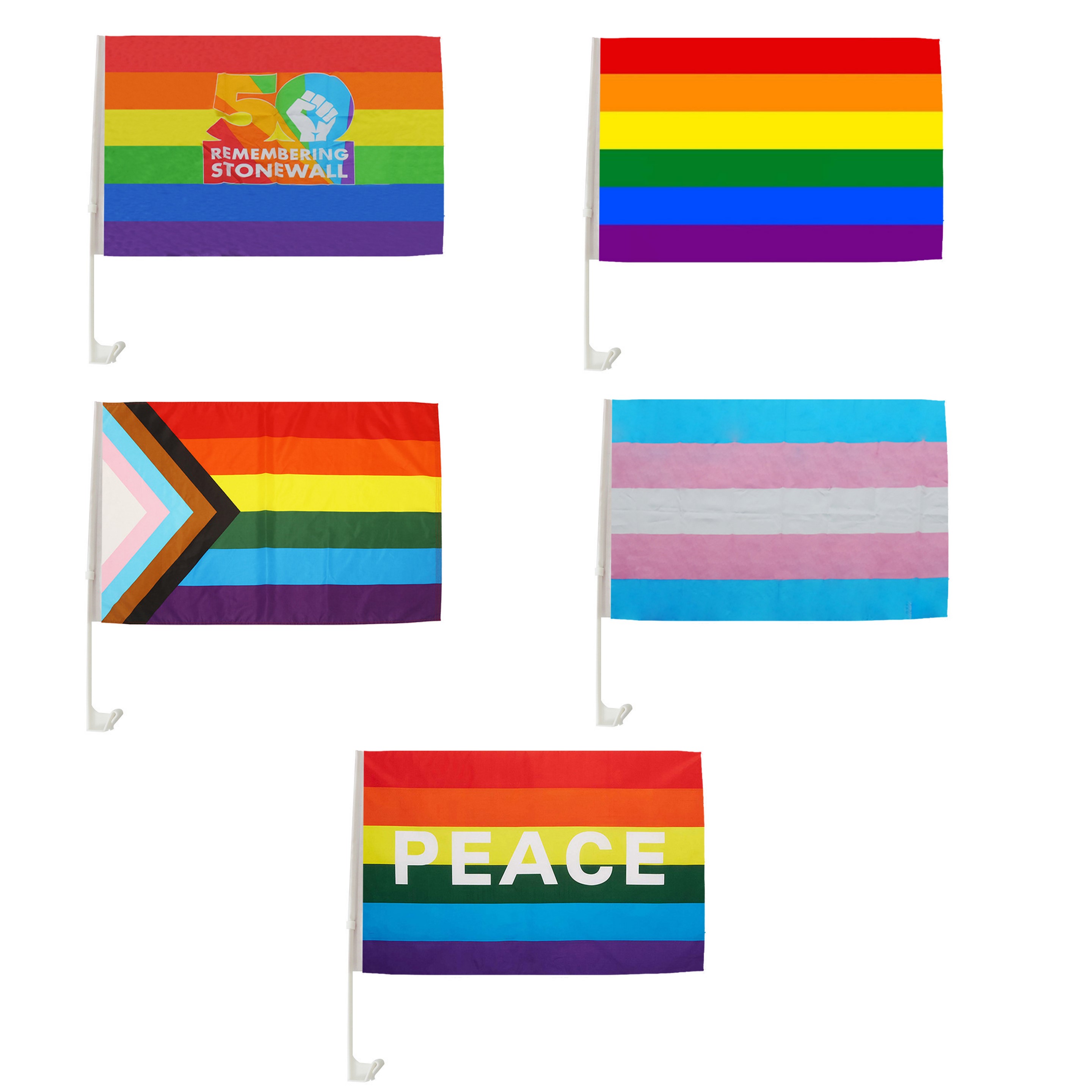 Rainbow Car Window Flag (direct import) 3