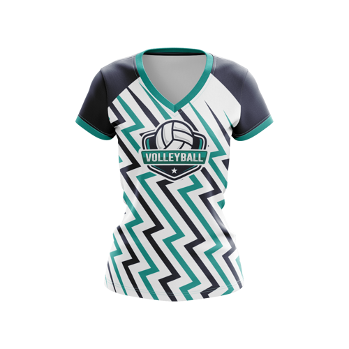Women's Premium Full Sublimation Volleyball Cap Sleeve Jersey - Birdseye Mesh 4