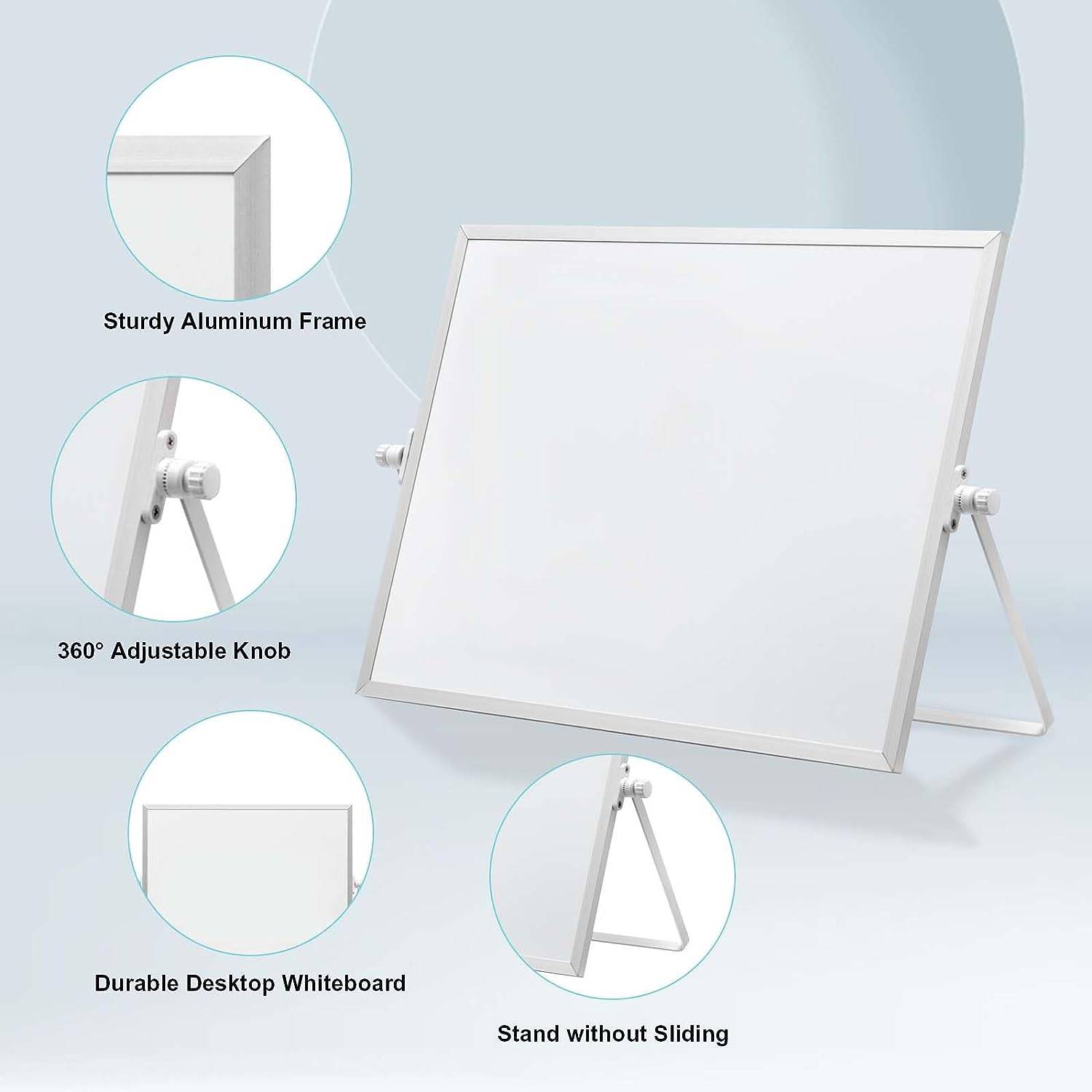 16" x 12" Large Magnetic Desktop Whiteboard with Stand 2