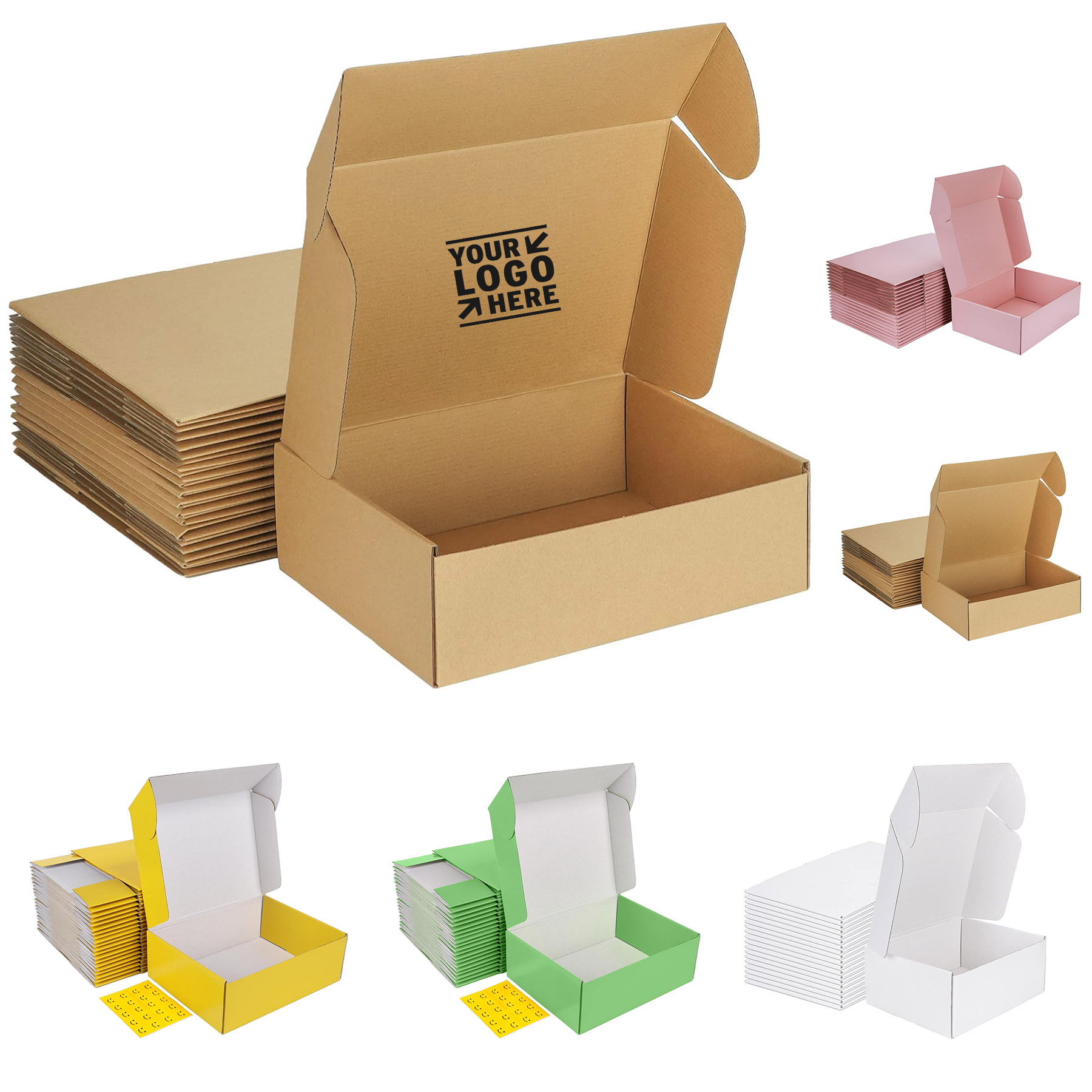 Easy to Assemble 12x9x4 Inches Mailer Packing Literature Corrugated Cardboard Shipping Box   2