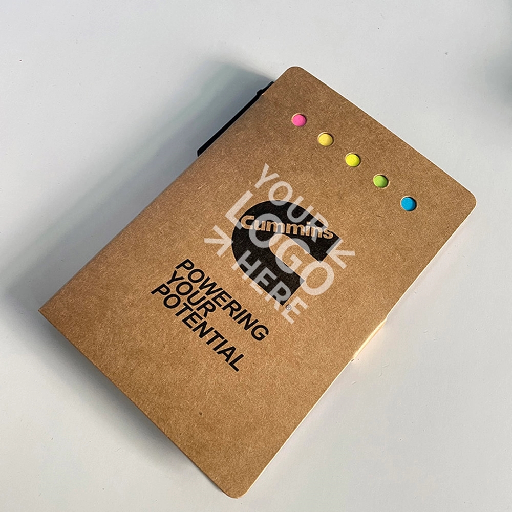 Kraft Paper Cover Notepad with Pen Spiral Notebook 5