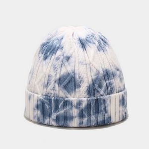 100% Acrylic Warm Cuffed Beanie Tie Dye Winter Hat 2