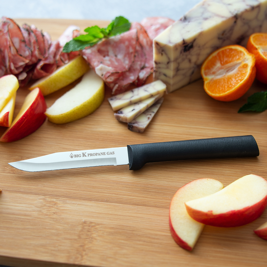 Serrated Regular Paring Knife w/Black Handle 2