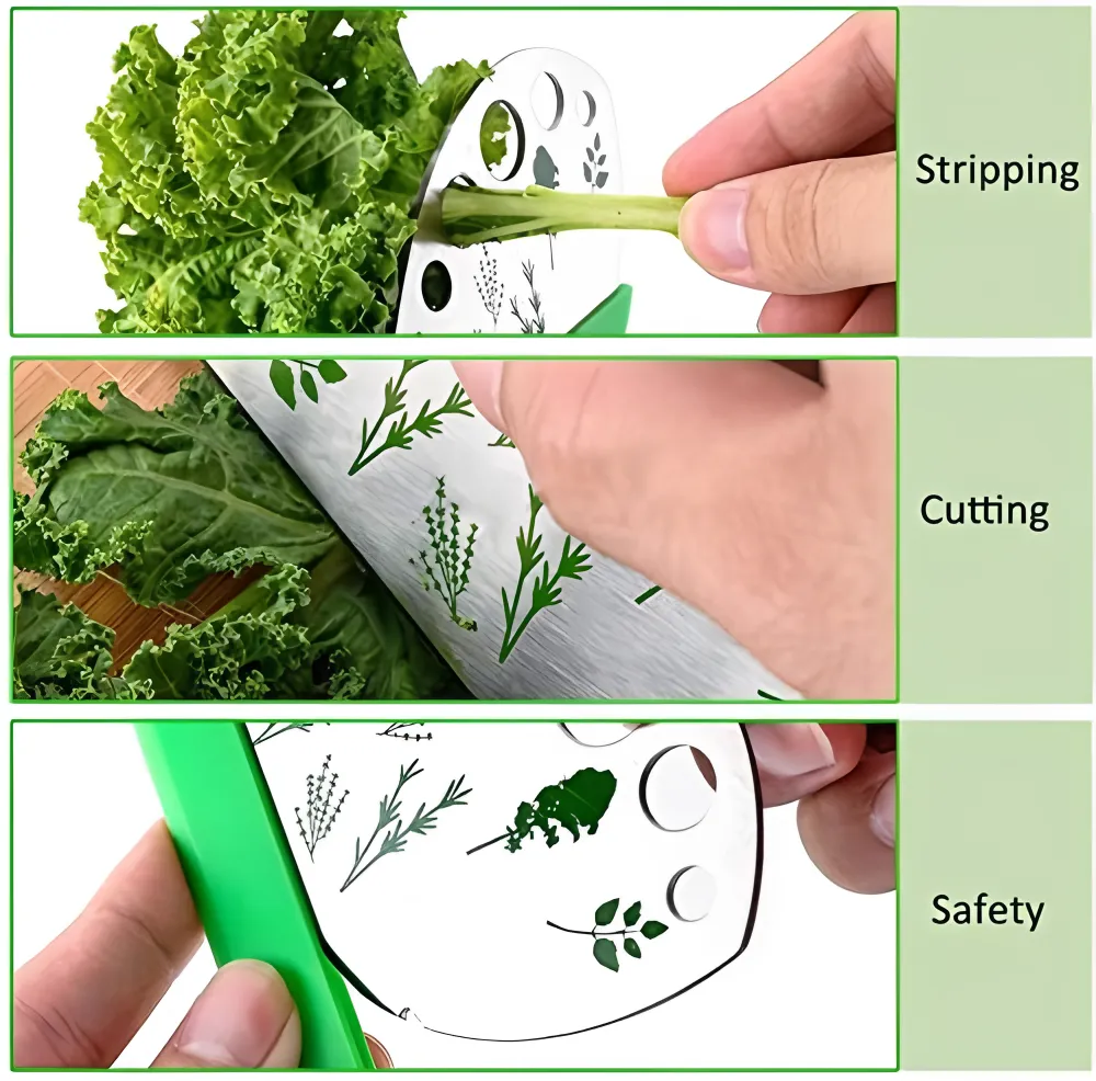 Compact Herb Cutter Stripper with PP Cover for Thyme Collard Greens Easy Clean Kitchen Gadget 4