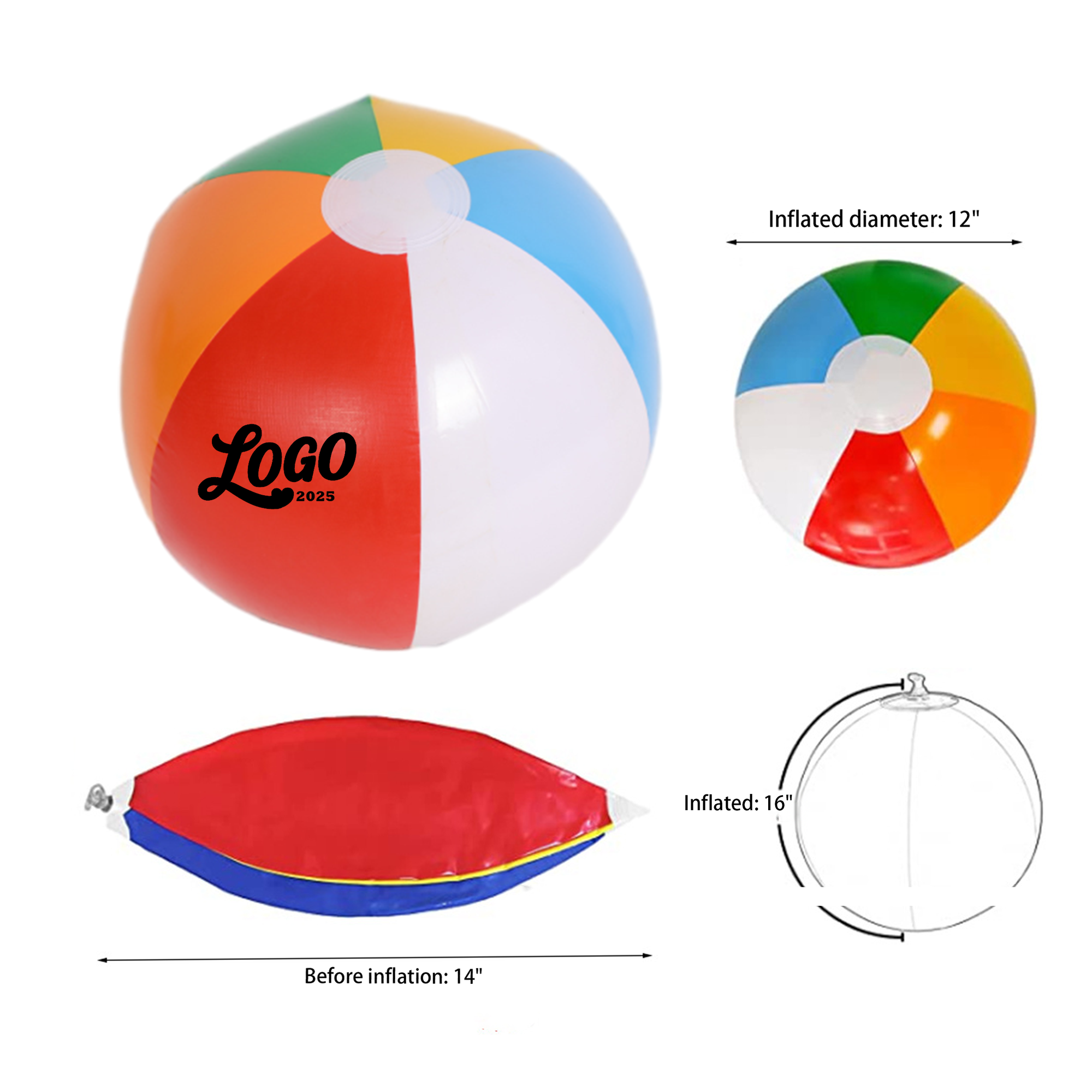 12 Inch Summer Beach Inflatable Ball 2