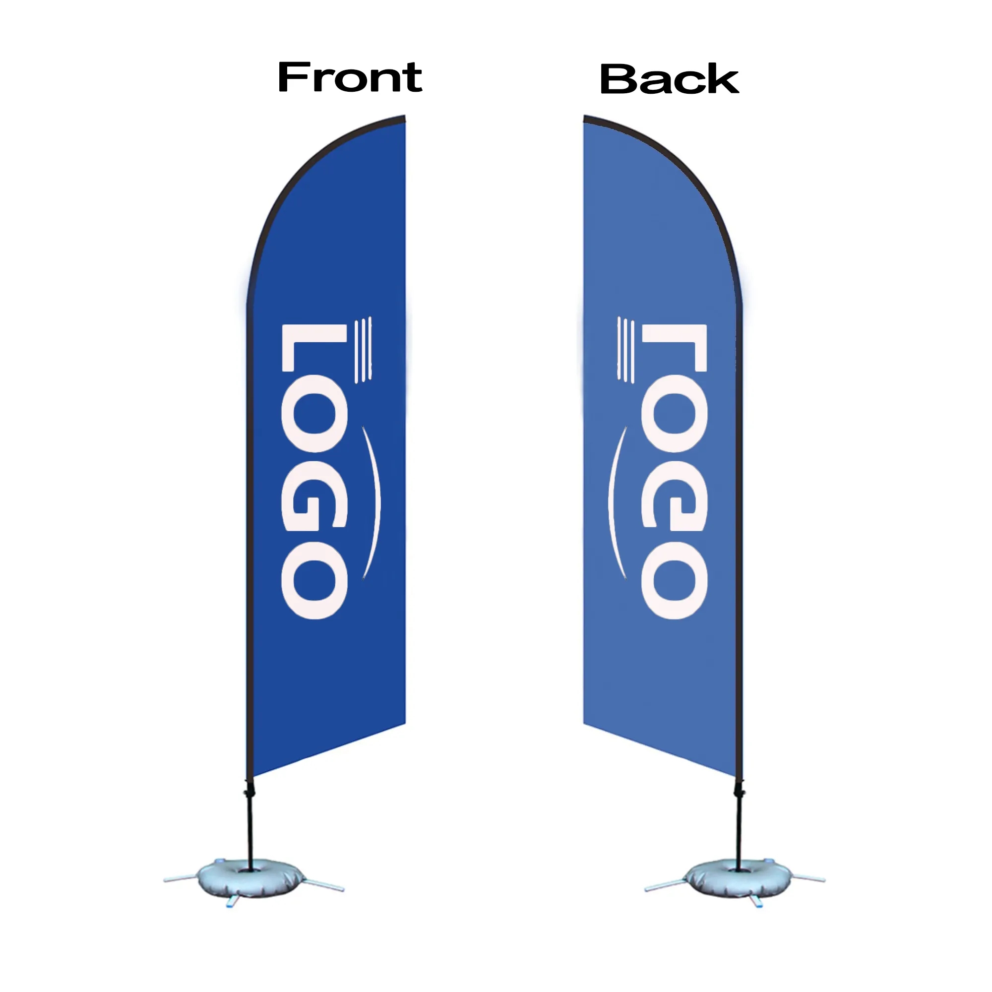 11' Premium Single Sided Feather Flag Kit Full Color 1