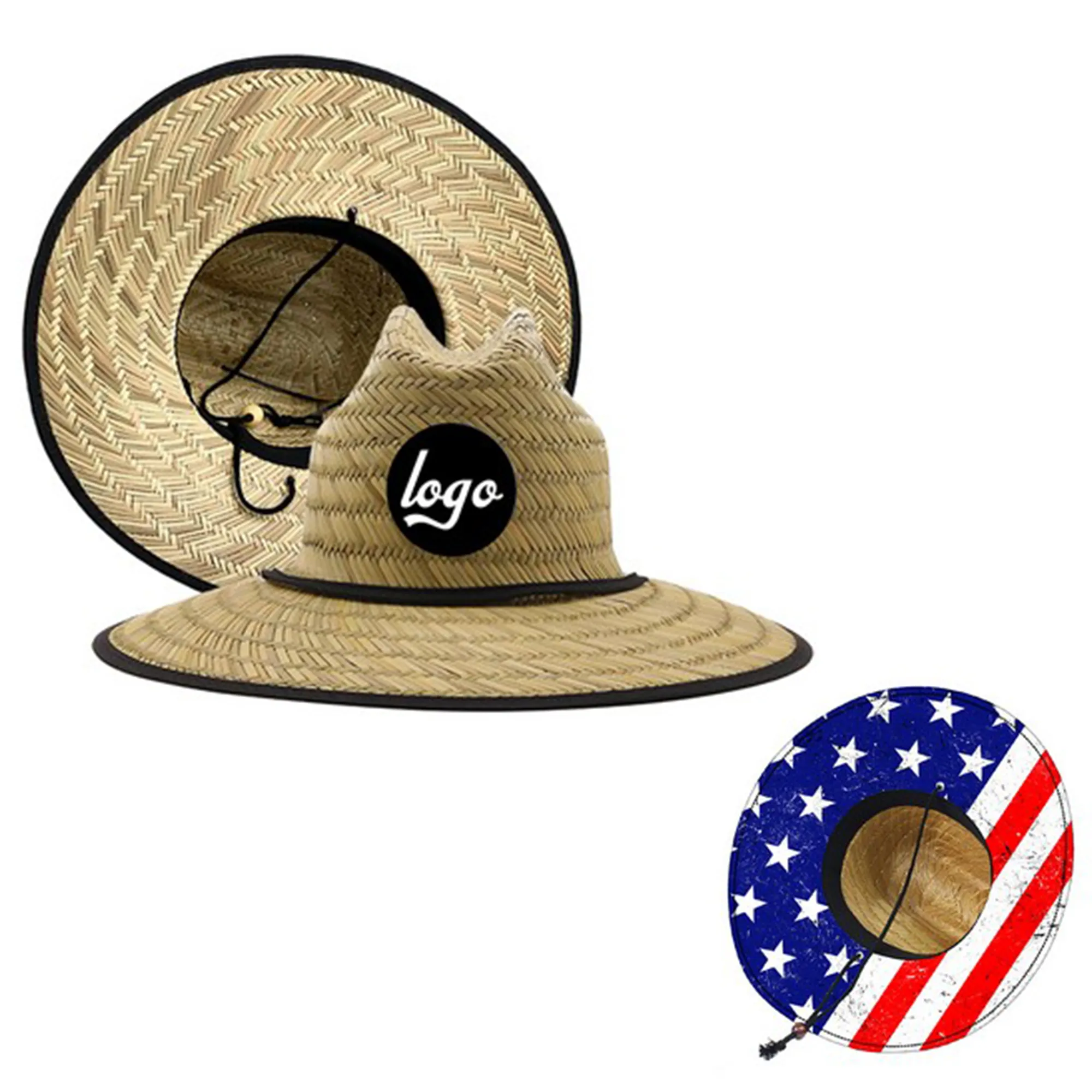 Costom Straw Lifeguard Hat 1