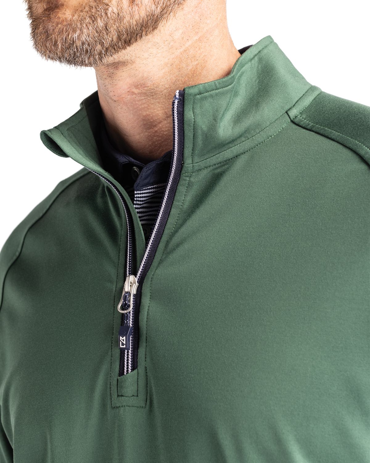 Cutter & Buck Adapt Recycled Soft Knit Stretch  Mens Quarter Zip Pullover 38