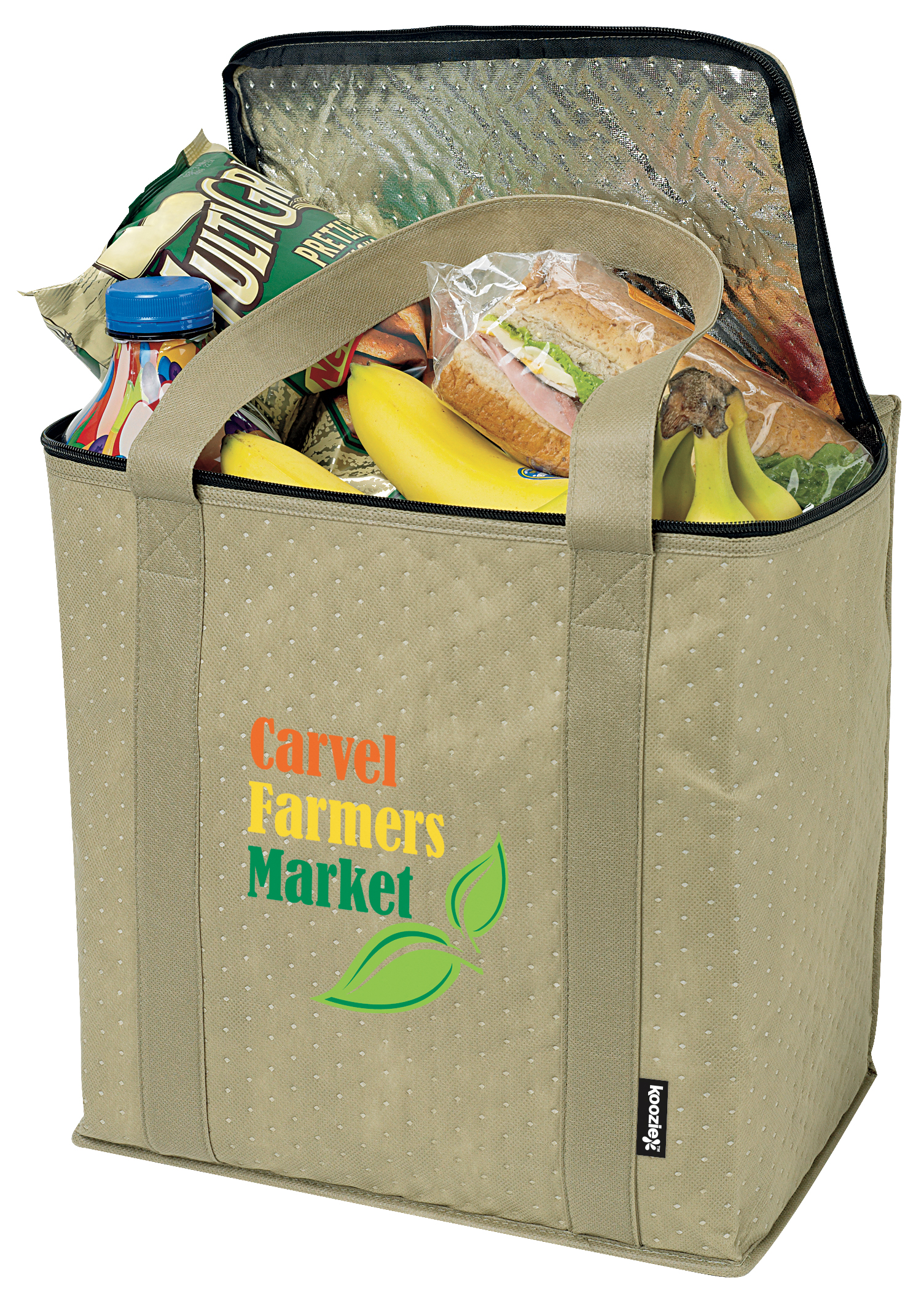 Zippered Insulated Grocery Tote