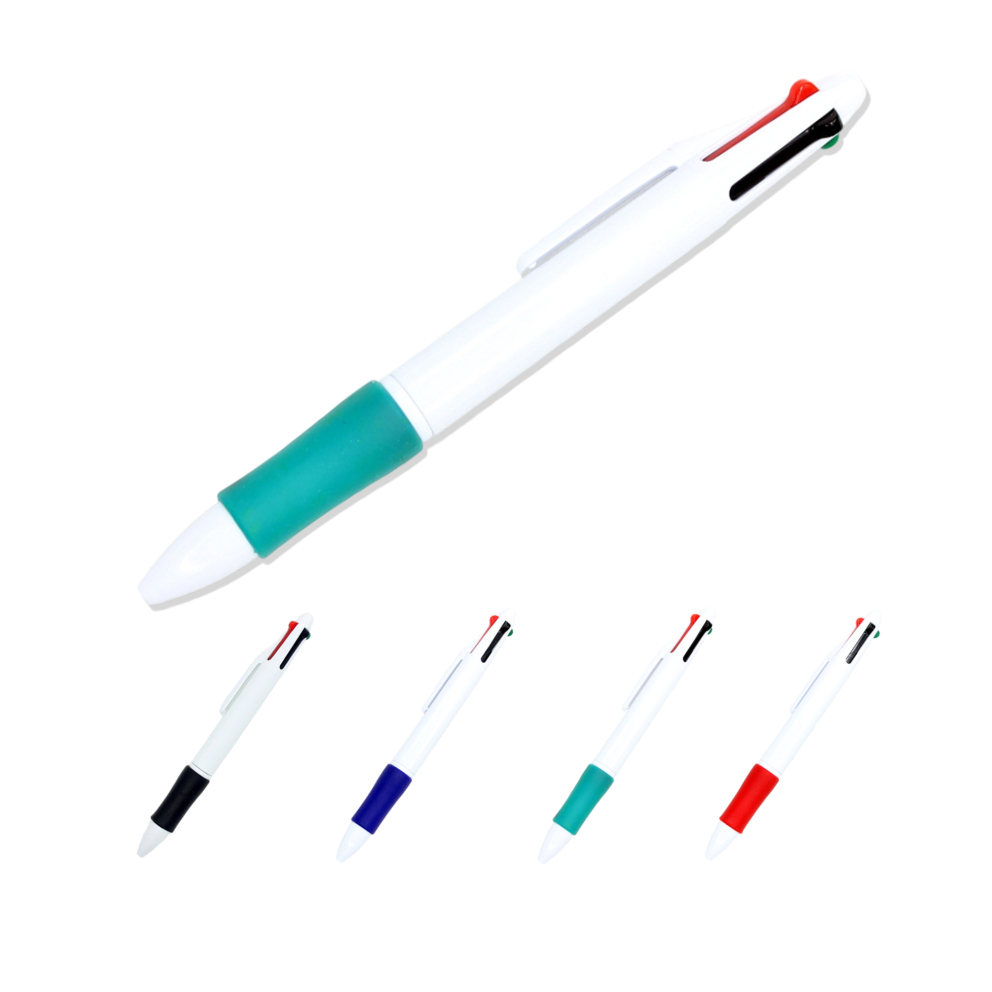Four Color Ballpoint Pen With Soft Grip 5.63" 6