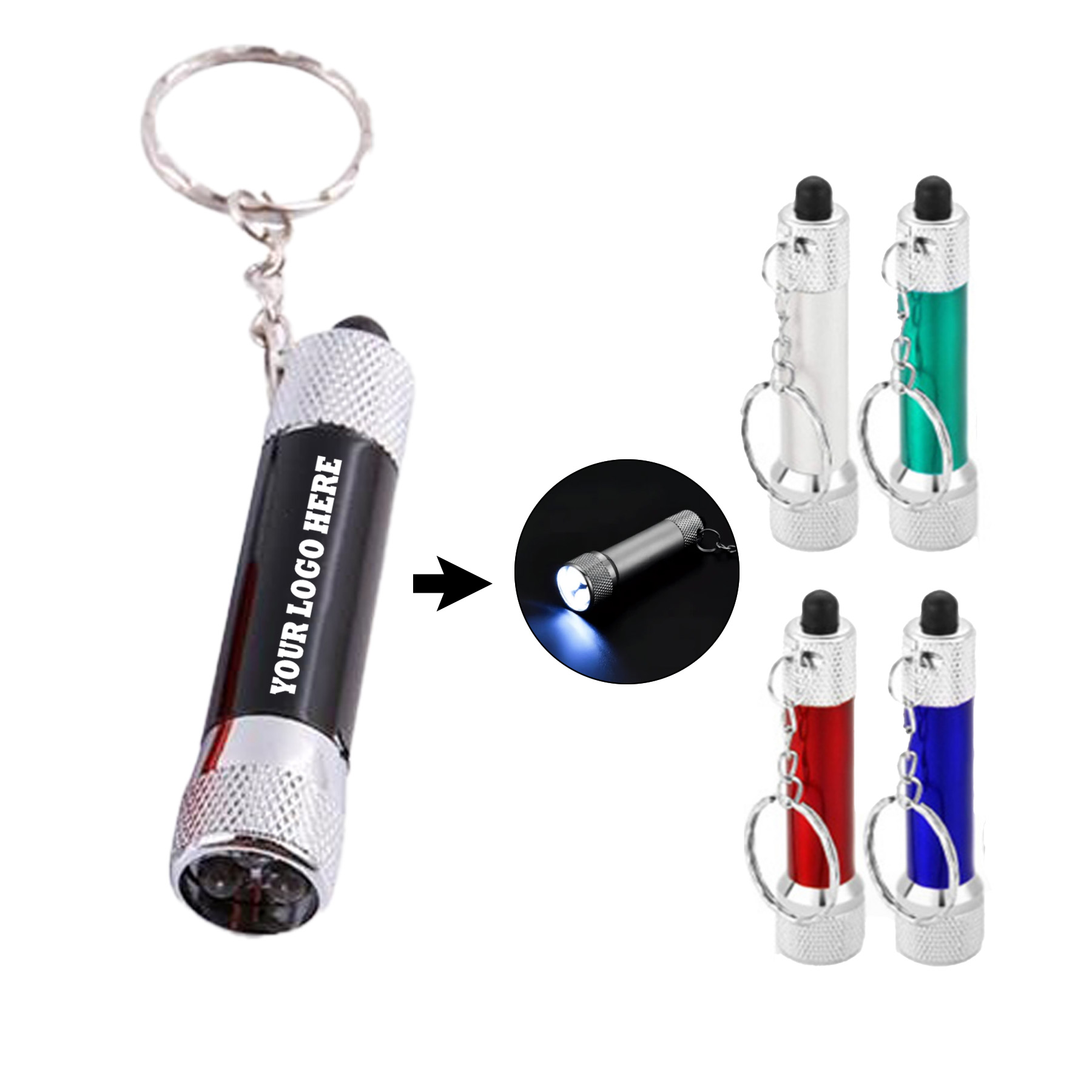 Mini LED Flashlight With Keychain 2