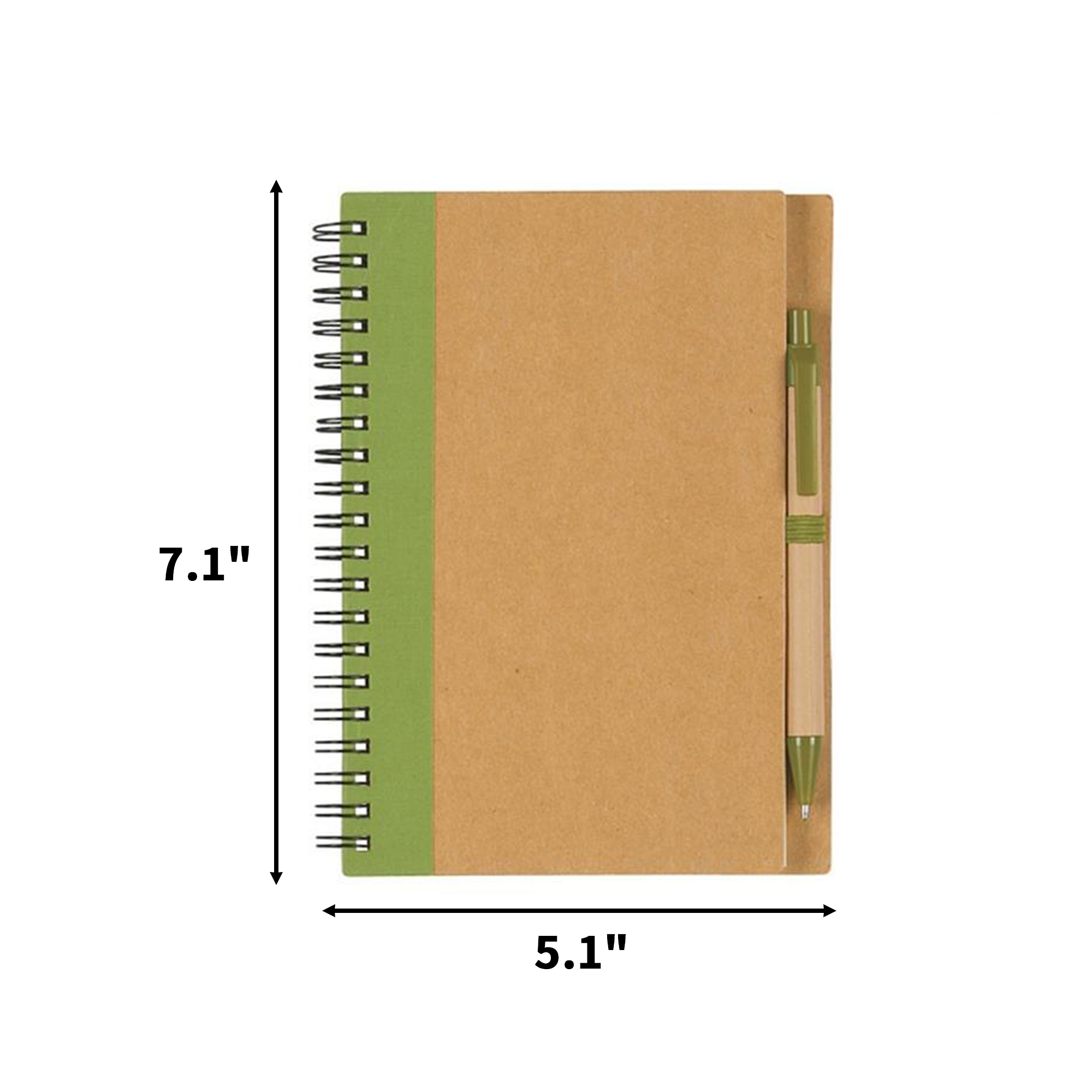 Kraft Cover Spiral Notebook With Elastic Pen Loop 8