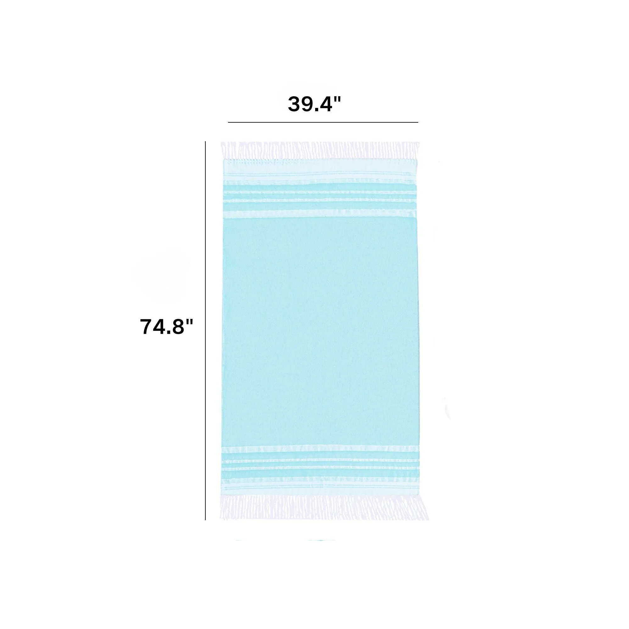 Lightweight Turkish Jacquard Beach Towel 74.8" x 39.4" 8