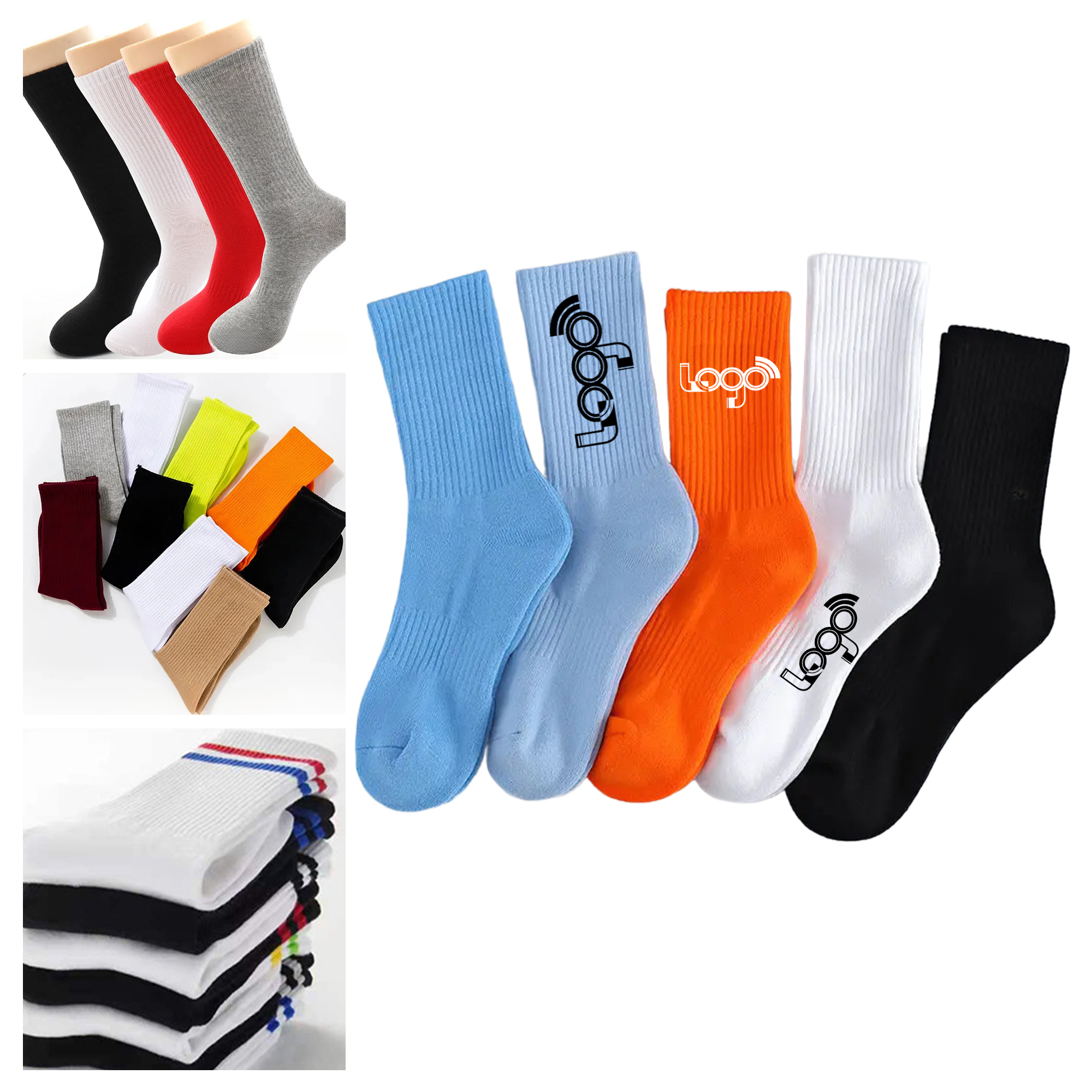Moisture-Wicking Logo Socks in Multiple Colors 2