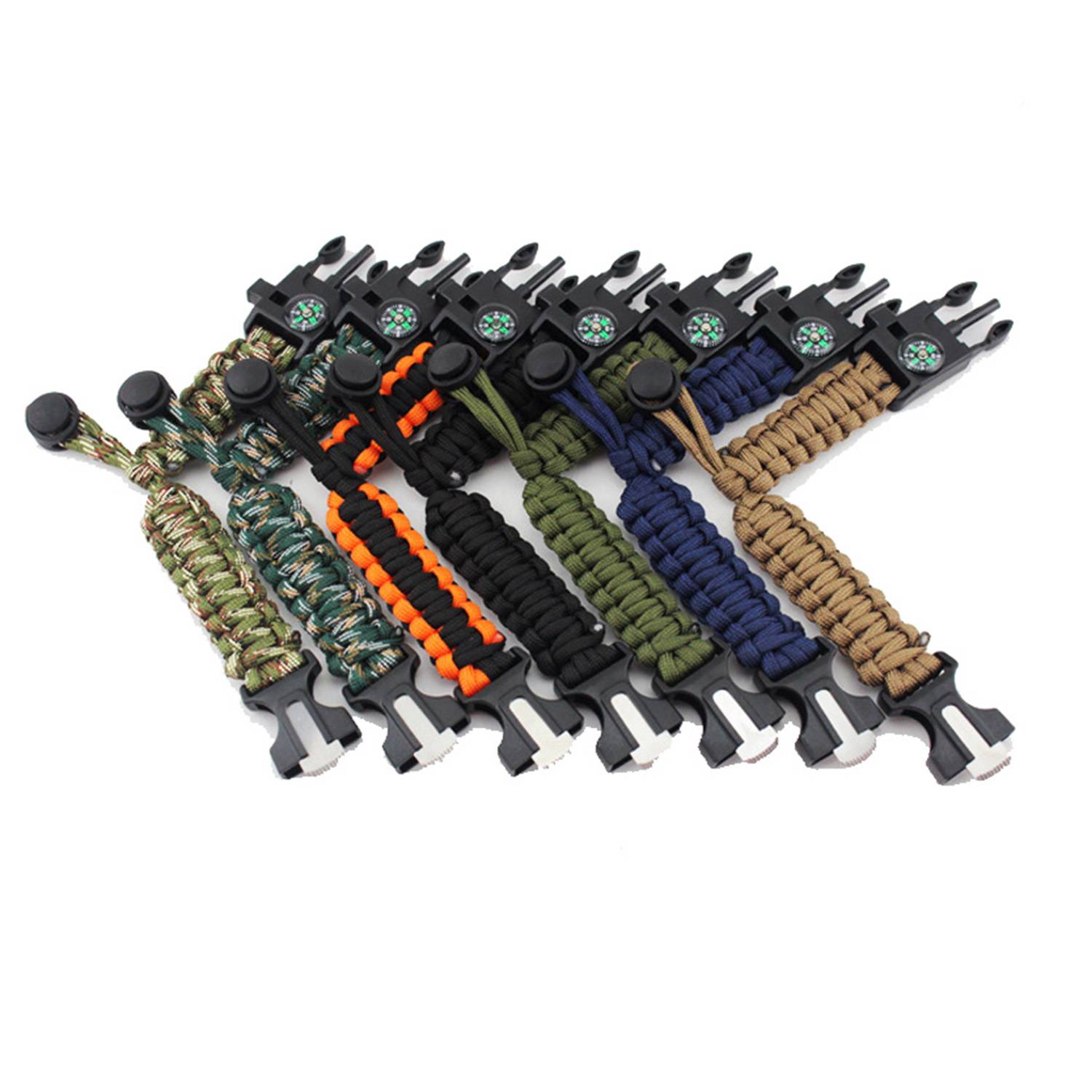 Paracord Bracelet with cutter blade & compass 5