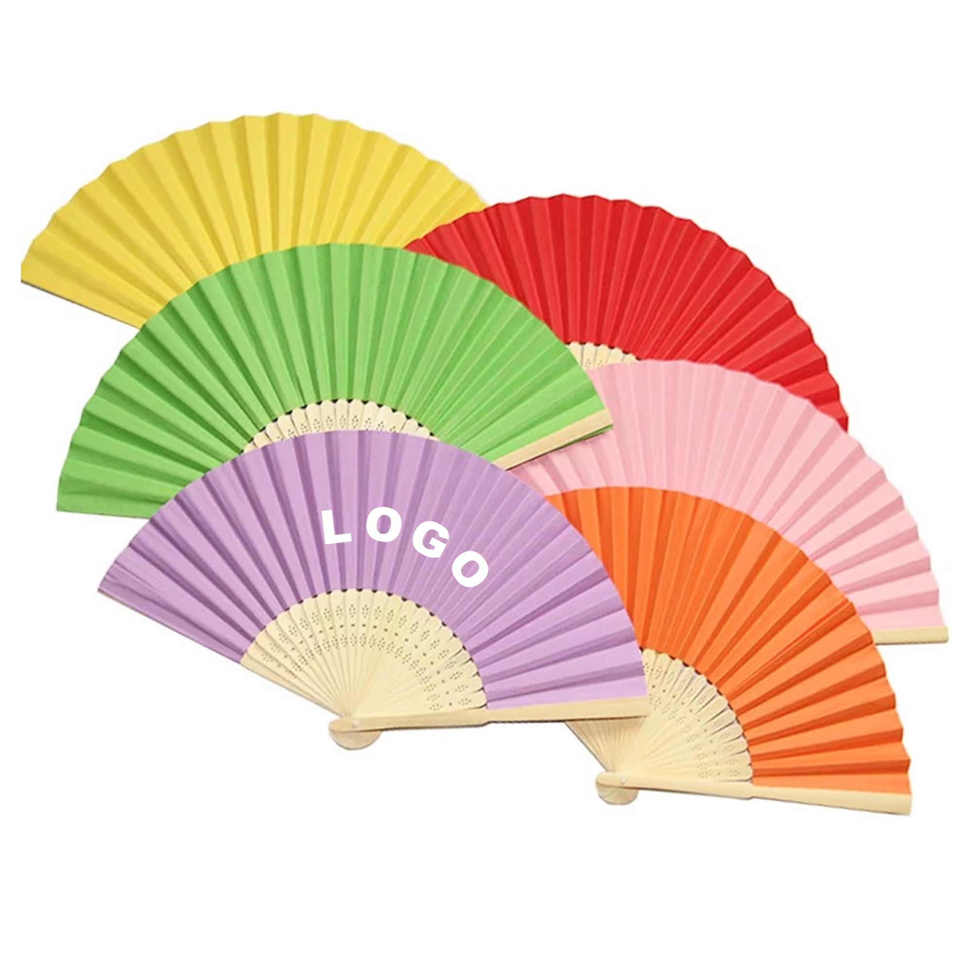 2-Sided Foldable Bamboo Hand Fan 2