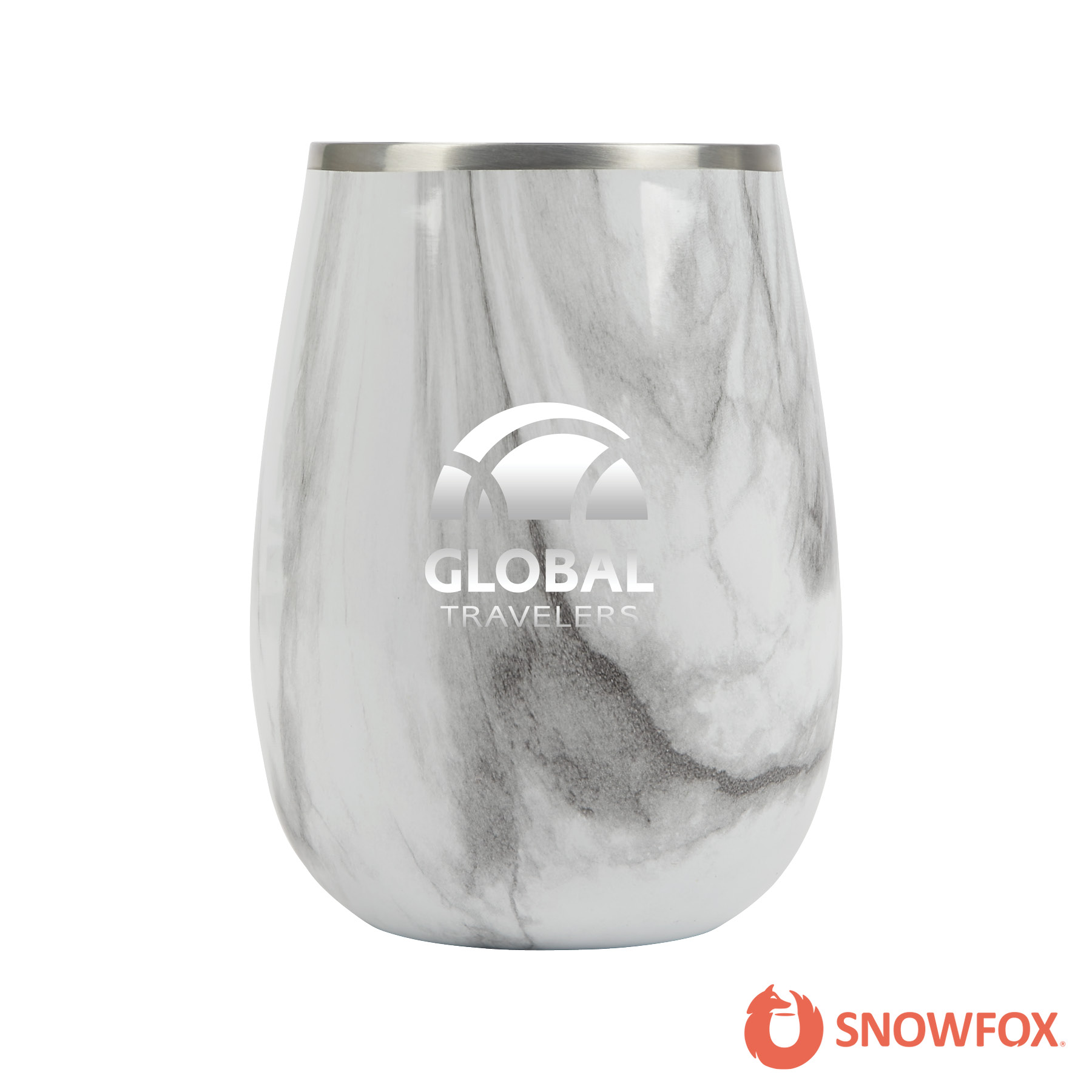 Snowfox® 13.5 oz. Vacuum Insulated Marble Finish Pinot Noir Wine Glass 6