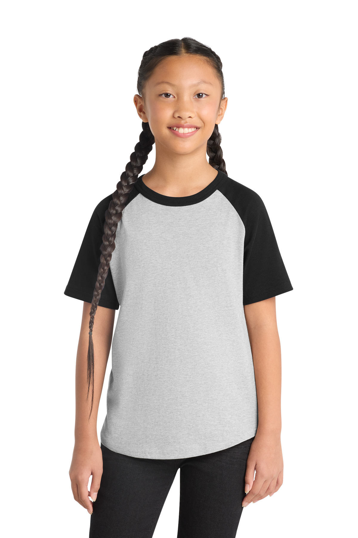 Sport-Tek Youth Short Sleeve Colorblock Raglan Jersey. YT201 36