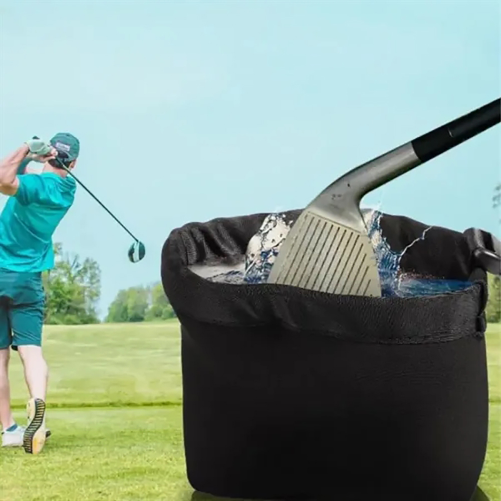 Neoprene Golf Ball Towel Pouch with Hanging Clip 3