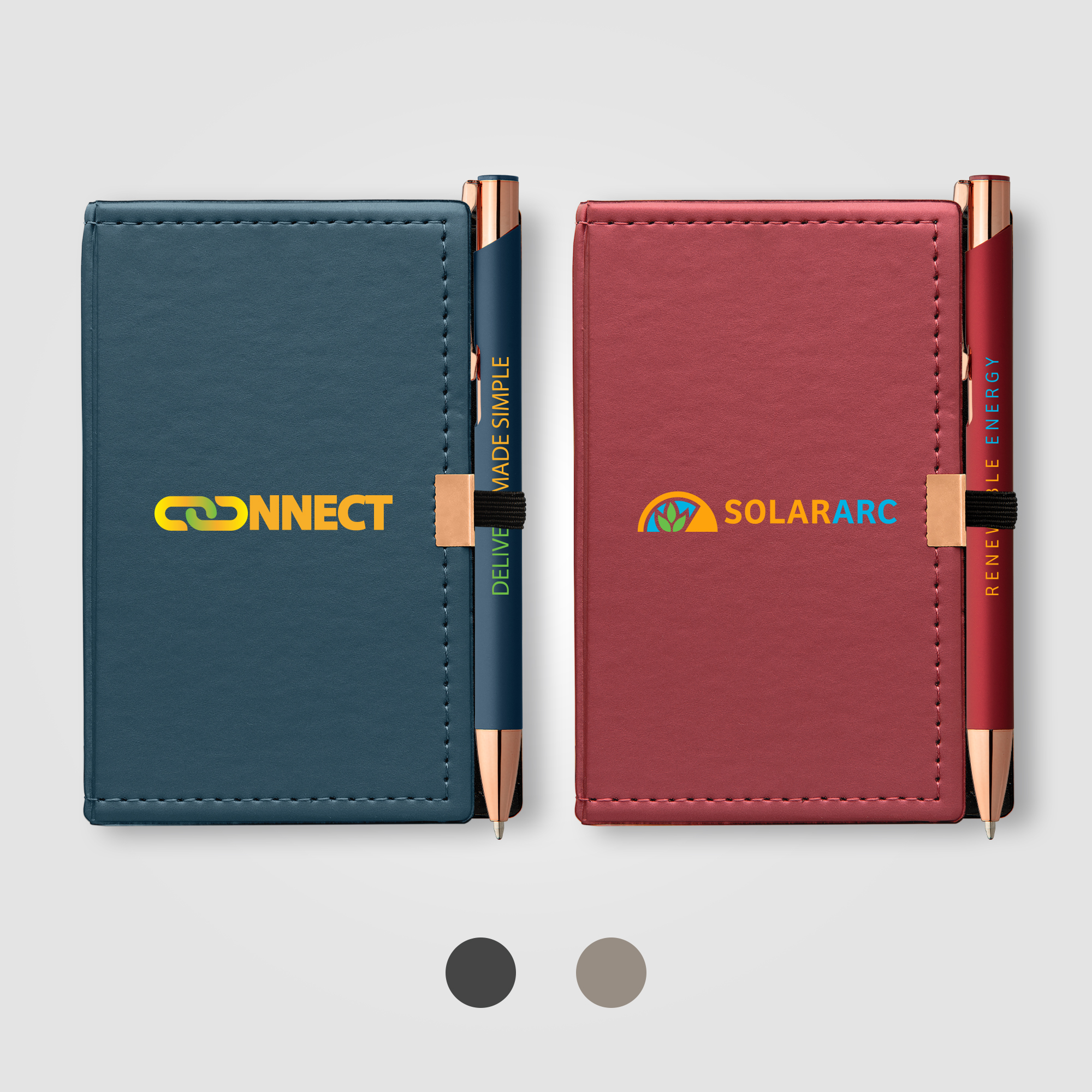 Note Caddy & Crosby Rose Gold Pen Gift Set 4