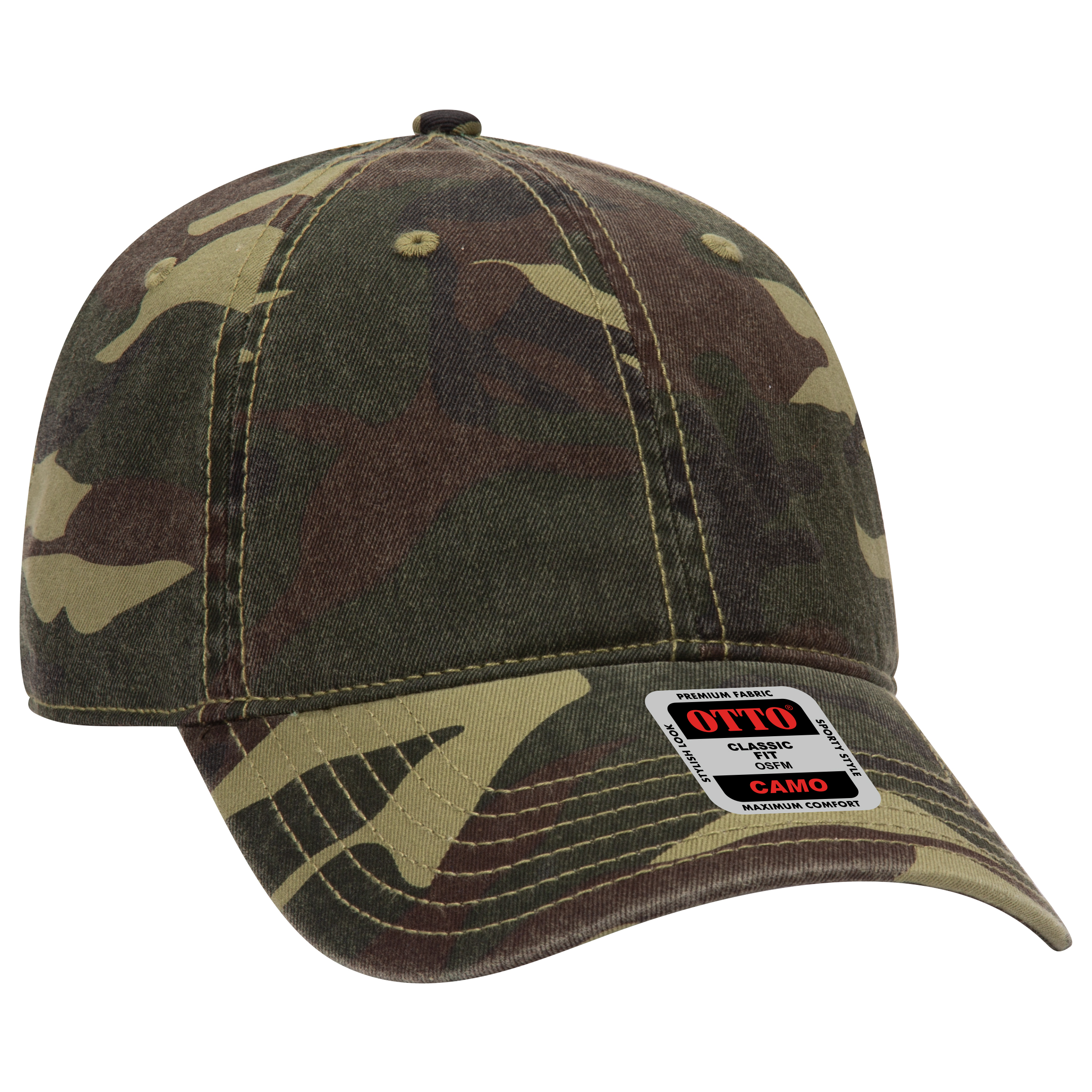 OTTO CAP® Camouflage 6 Panel Low Profile Baseball Cap 15