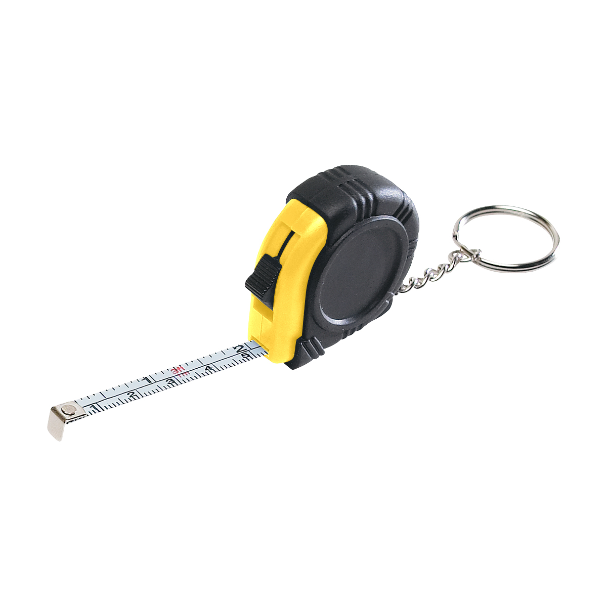 Rubber Tape Measure Key Tag With Laminated Label 4