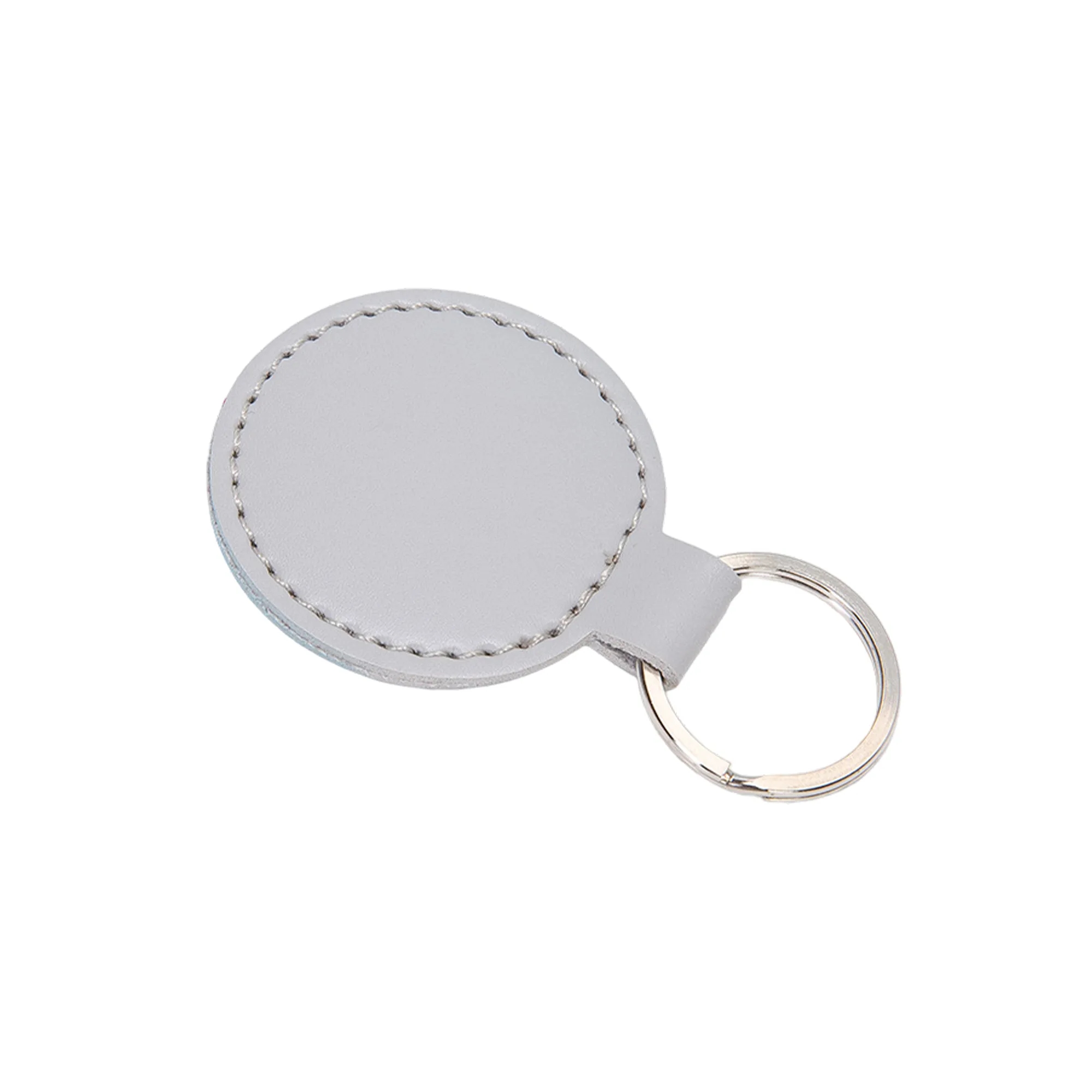 PU Leather Round Keychain with Dual Screw Fastening 10