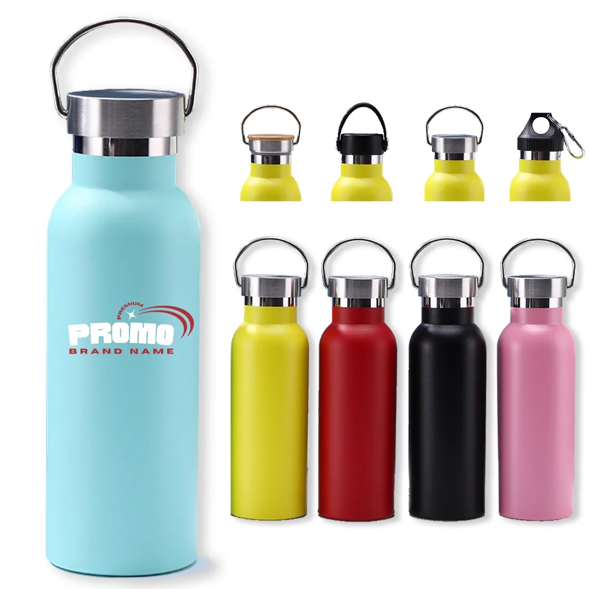 Double Vacuum Insulated Travel Bottle, custom water bottle with logo imprint 2