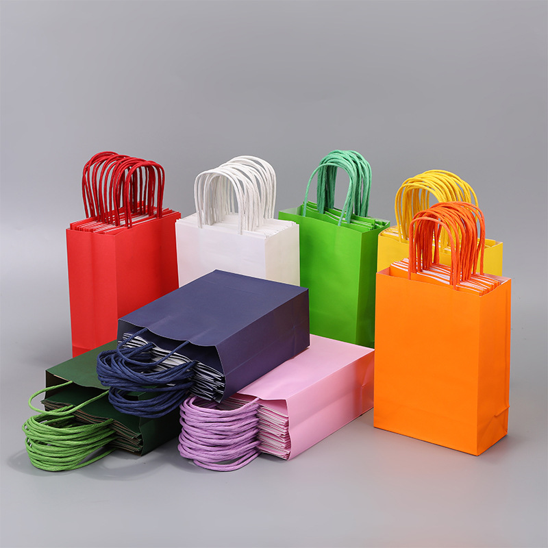 Kraft Paper Shopping Bag 10-1/2" x 8"x4'' 2
