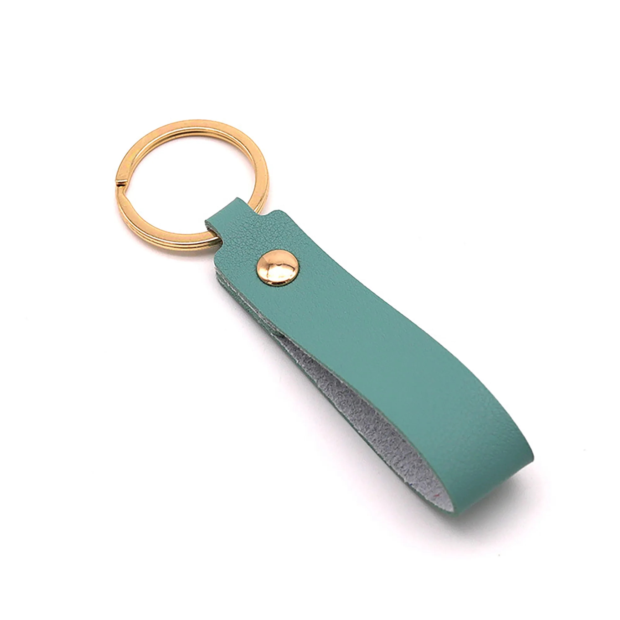 Classic Leather Keychain with Metal Ring and Custom Logo 17
