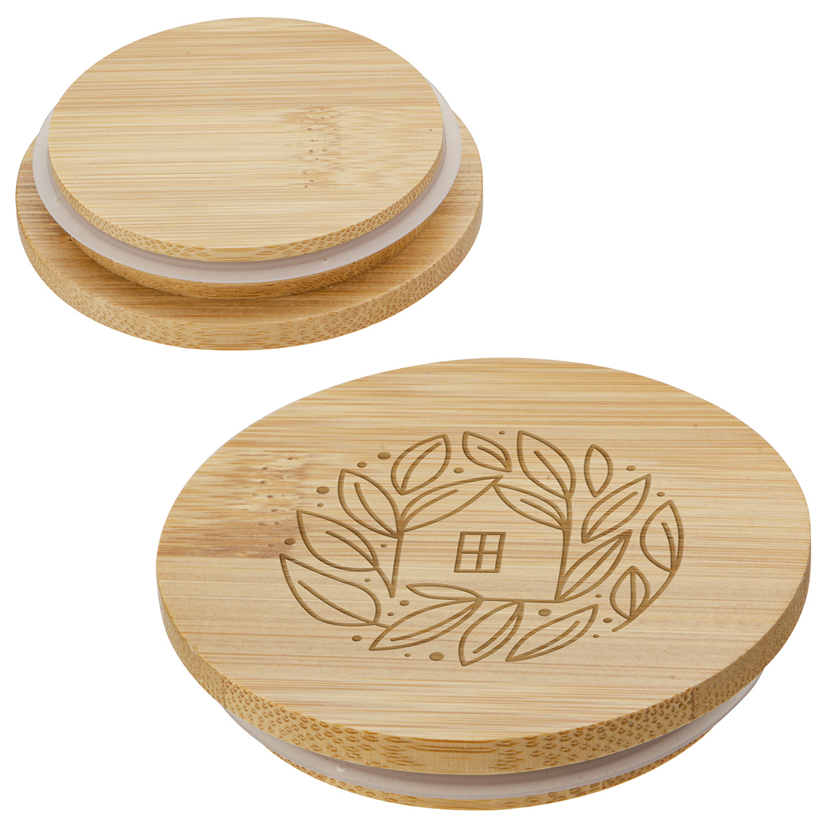 Bamboo Mug Warmer with 8 oz Ceramic Mug 14