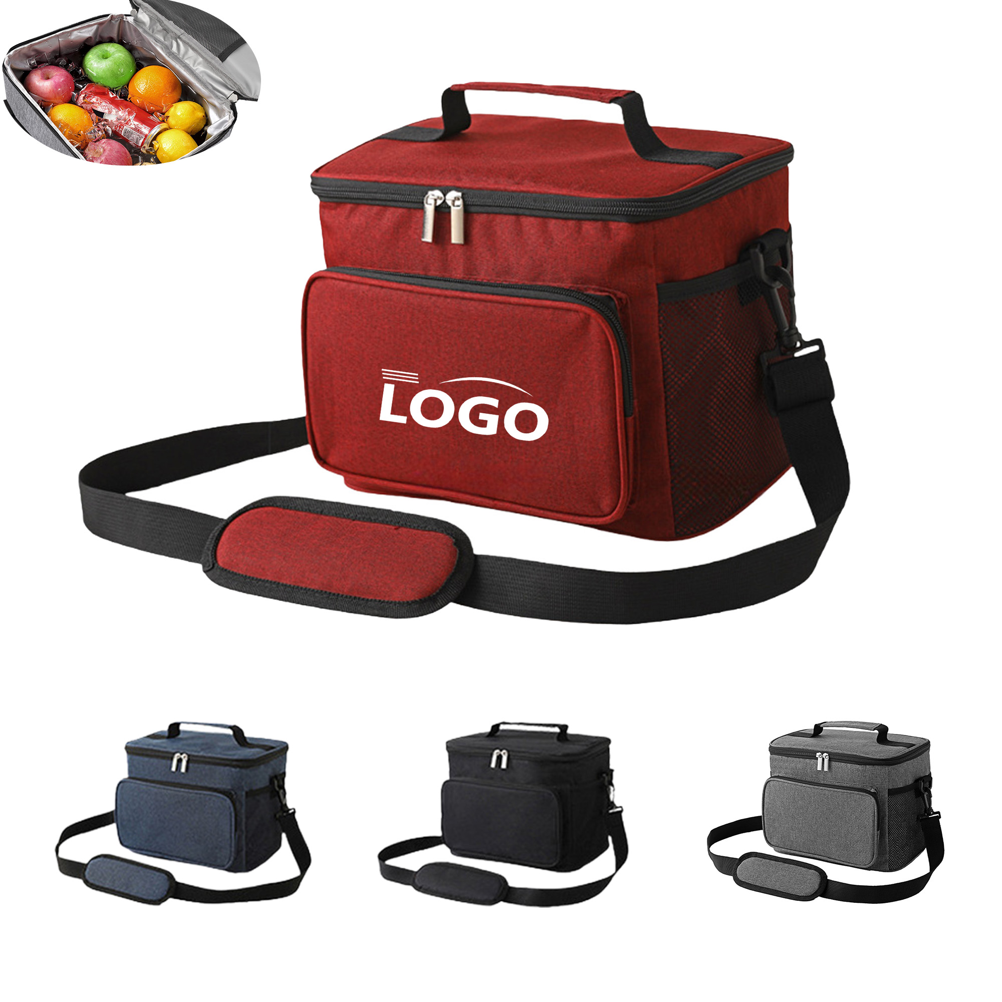 Oxford Insulated Cooler Bag with Shoulder Straps 5