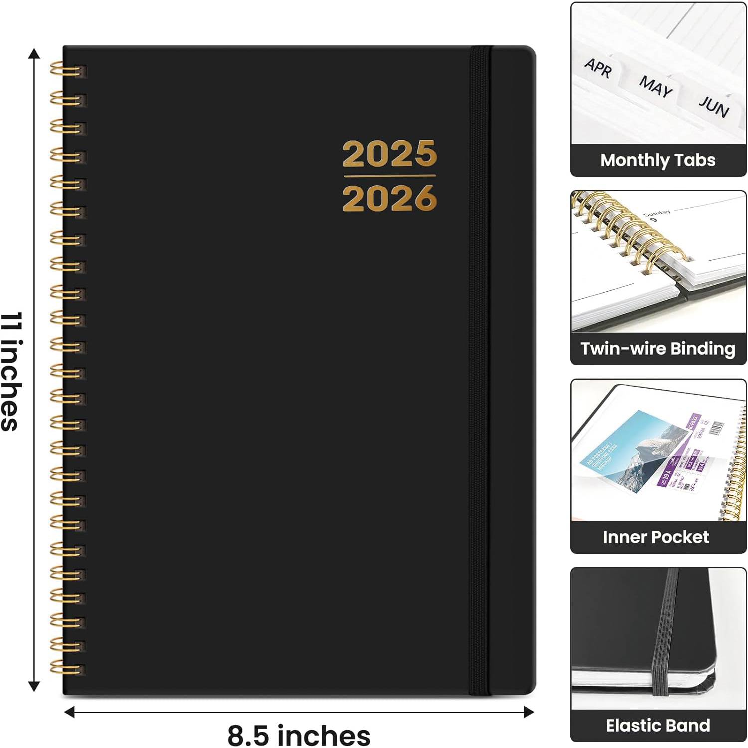 Weekly Monthly Planner Notebook w/Tabs 5