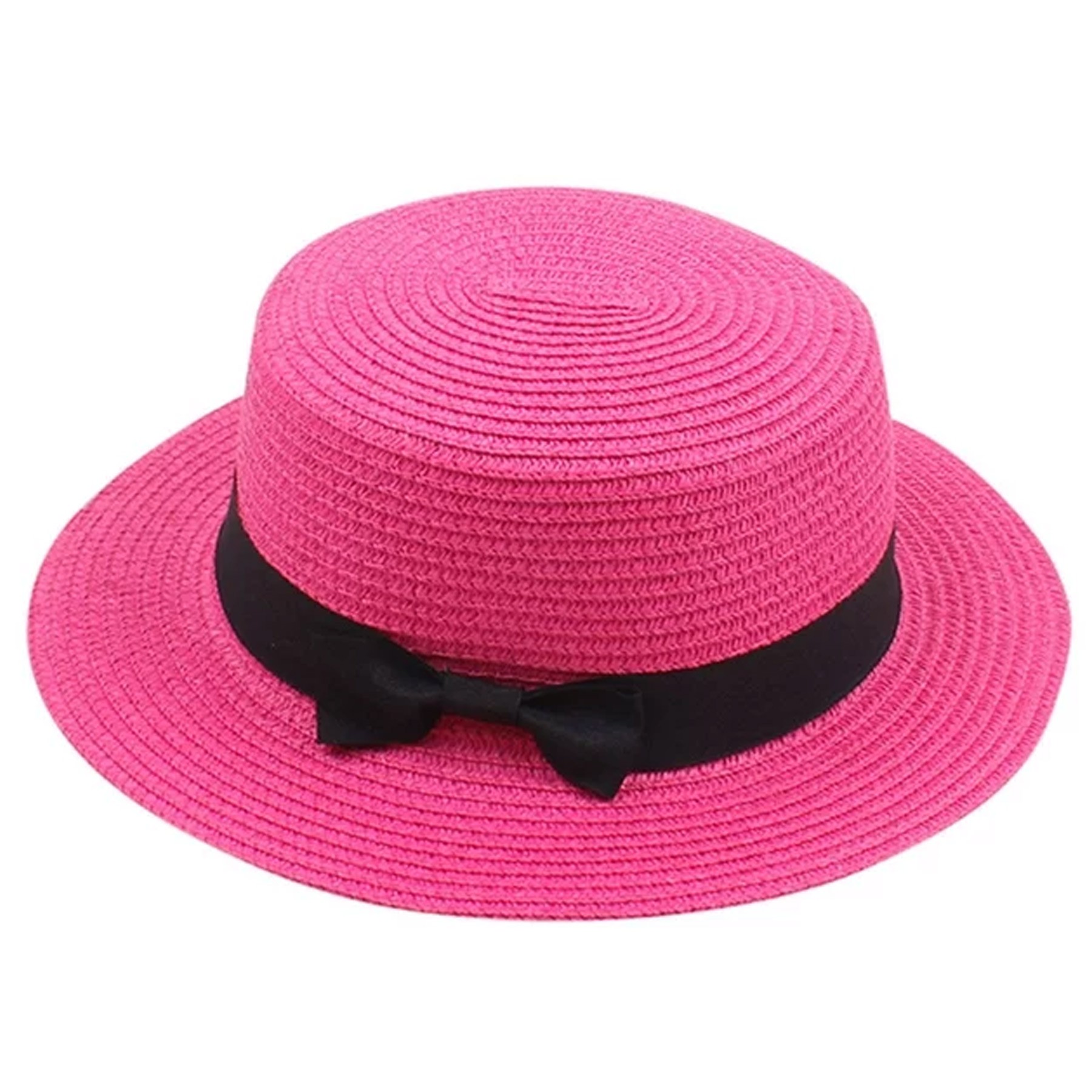 Summer Bow Tie Straw Visor Sun Hat 10
