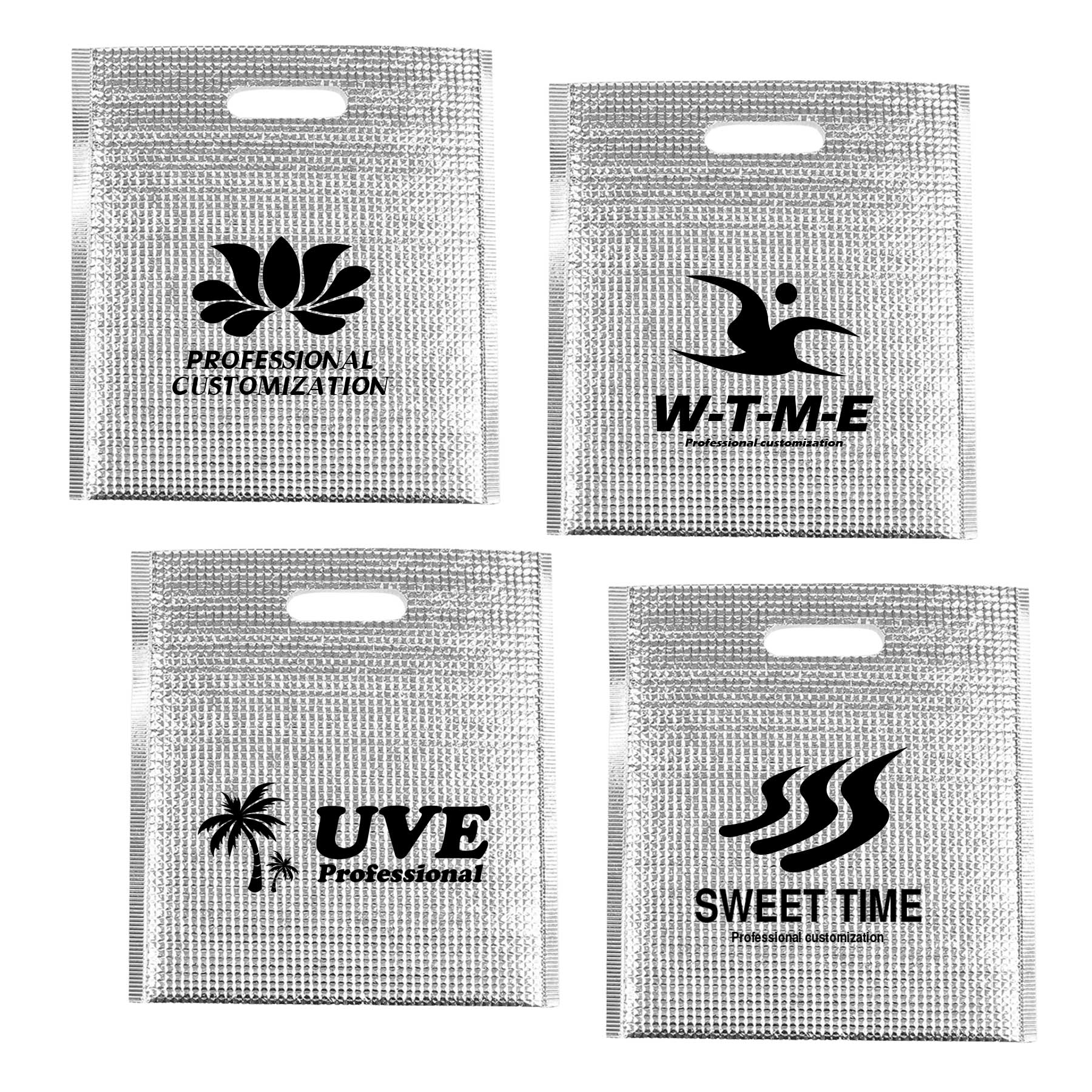 Disposable Zipper Hand-held Aluminum Foil Insulated Bag 1