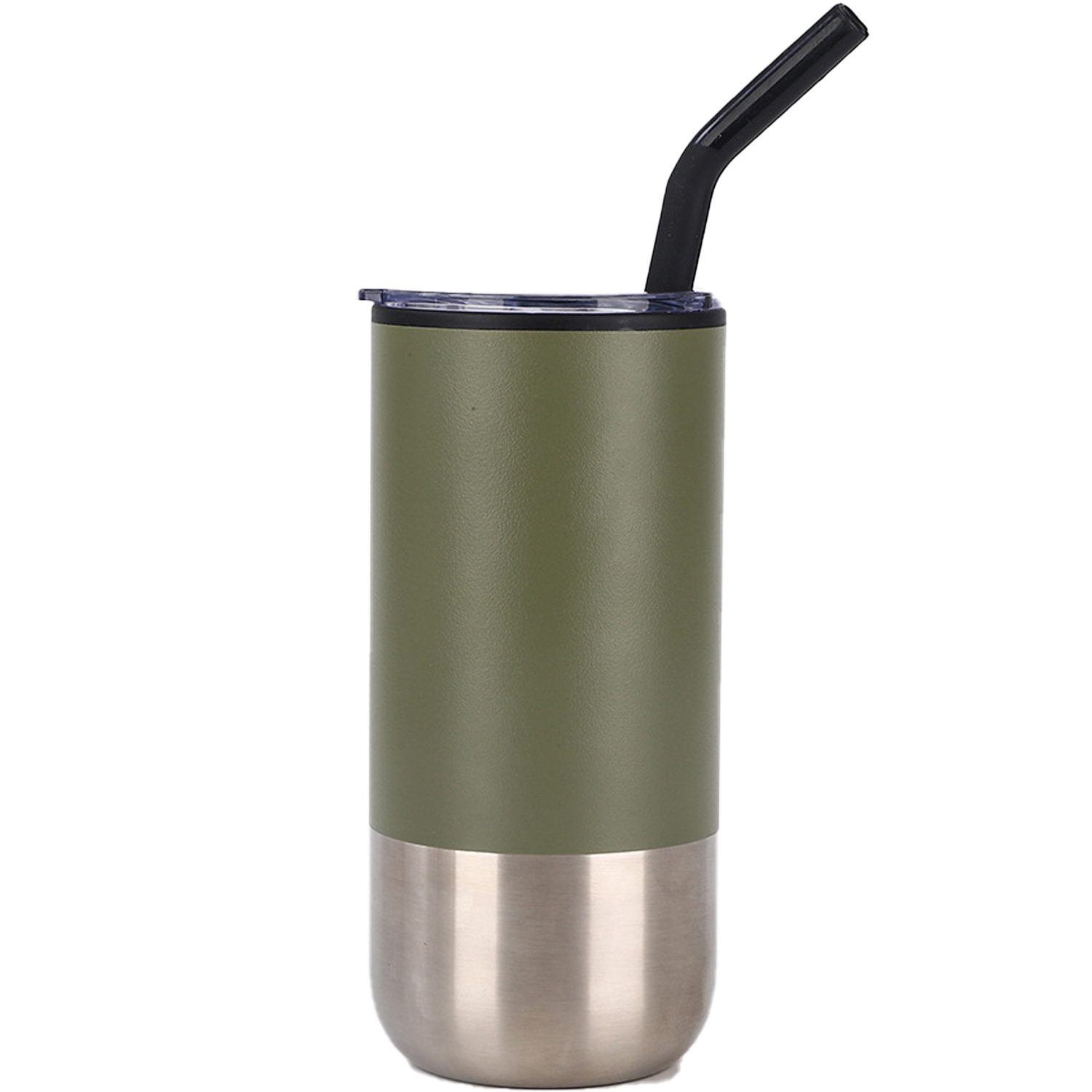 16 Oz Steel Plastic Vacuum Straw Tumbler 3