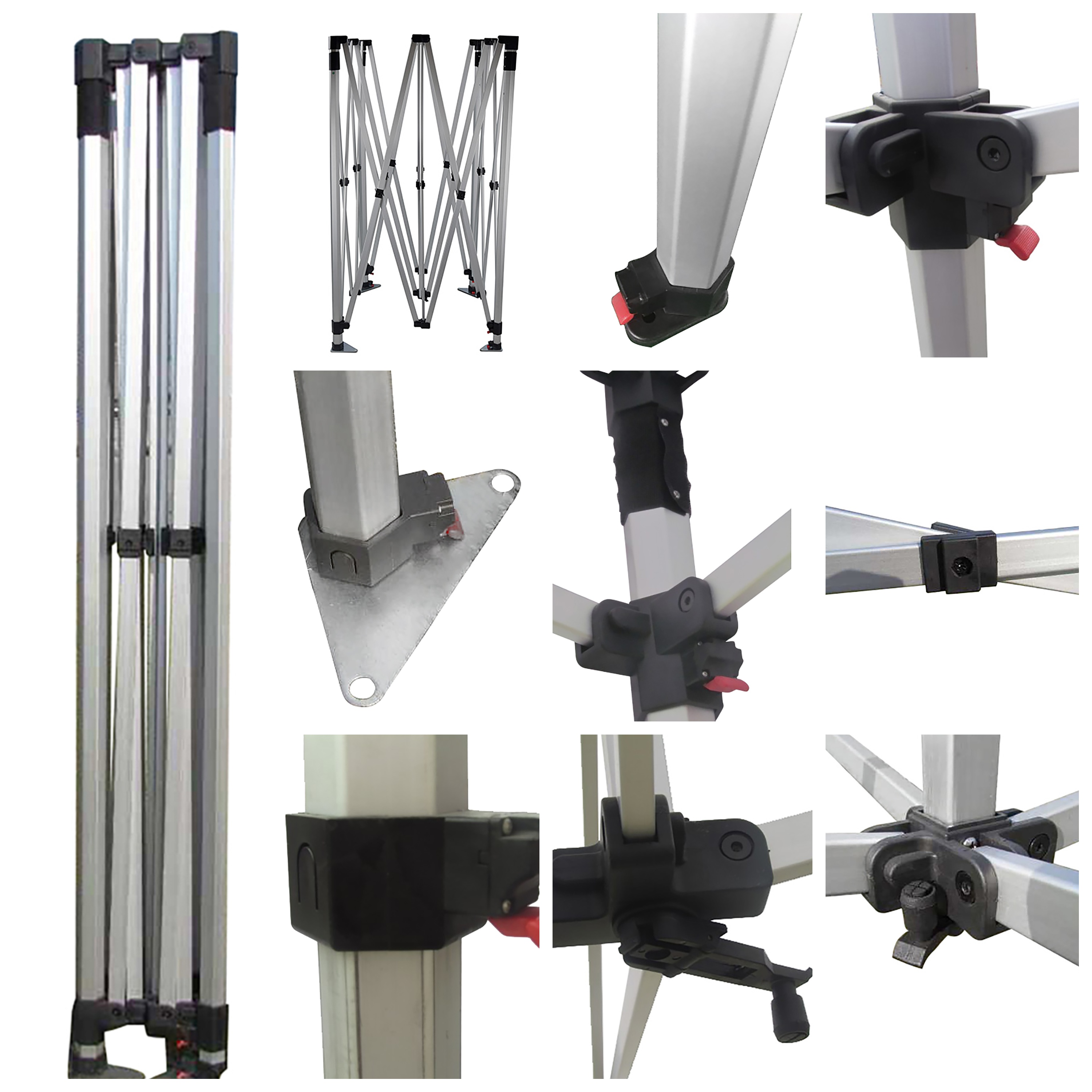 10' Premium Sublimated Tent Kit, Includes Premium 40mm Aluminum Frame, Canopy, Case, Grass Stake Kit 25