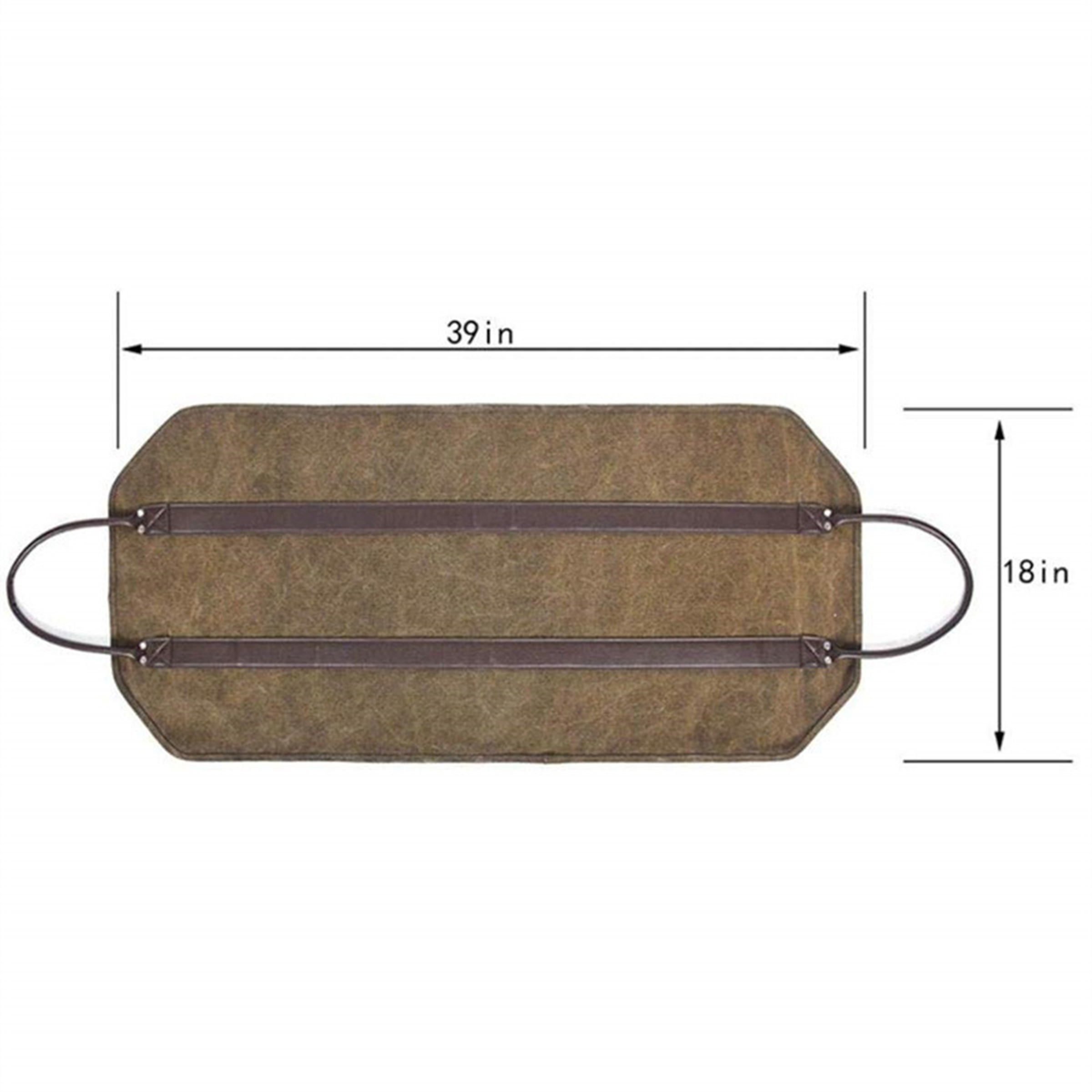 Canvas Heavy-Duty Waxed Canvas Log Tote For Indoor And Outdoor Use 1