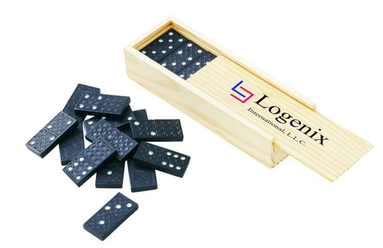 Dominos in Wooden Box