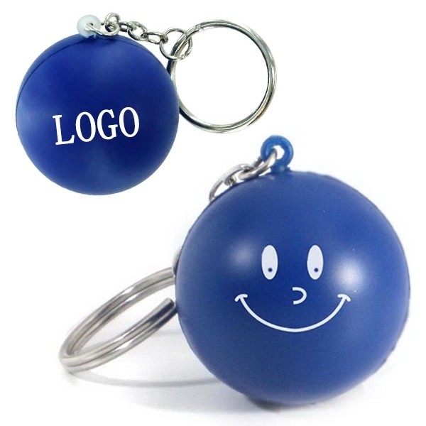 Smile PU Stress Ball Keychain 5