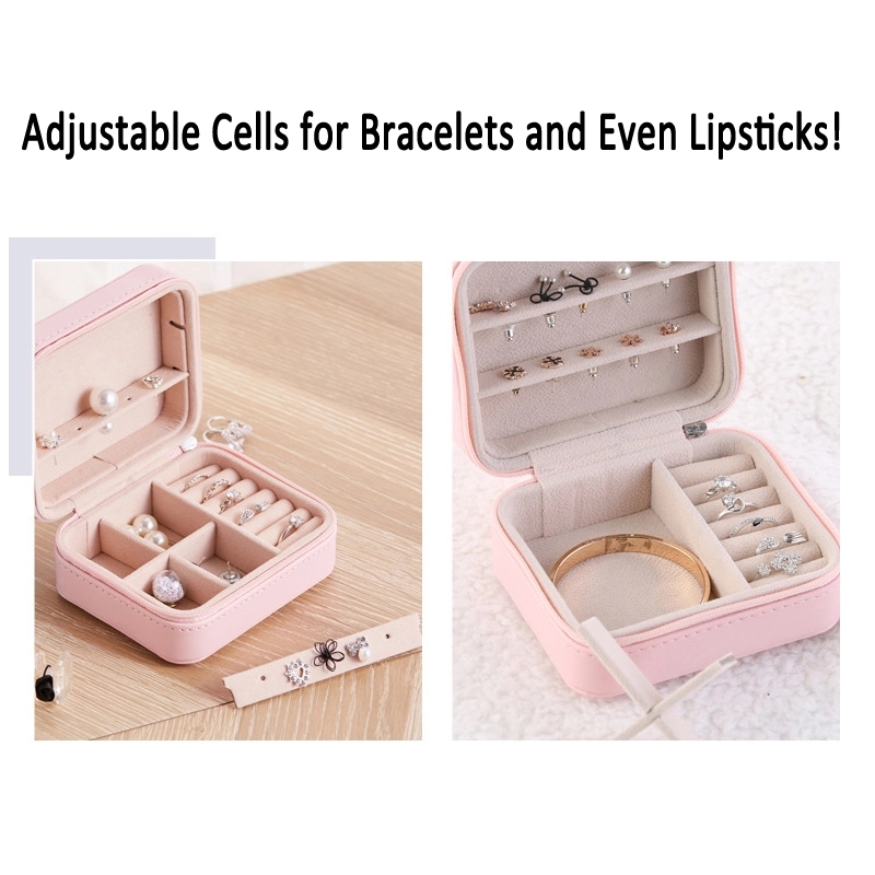 Portable Travel Jewelry Organizer Box & Earring Ring Storage 7