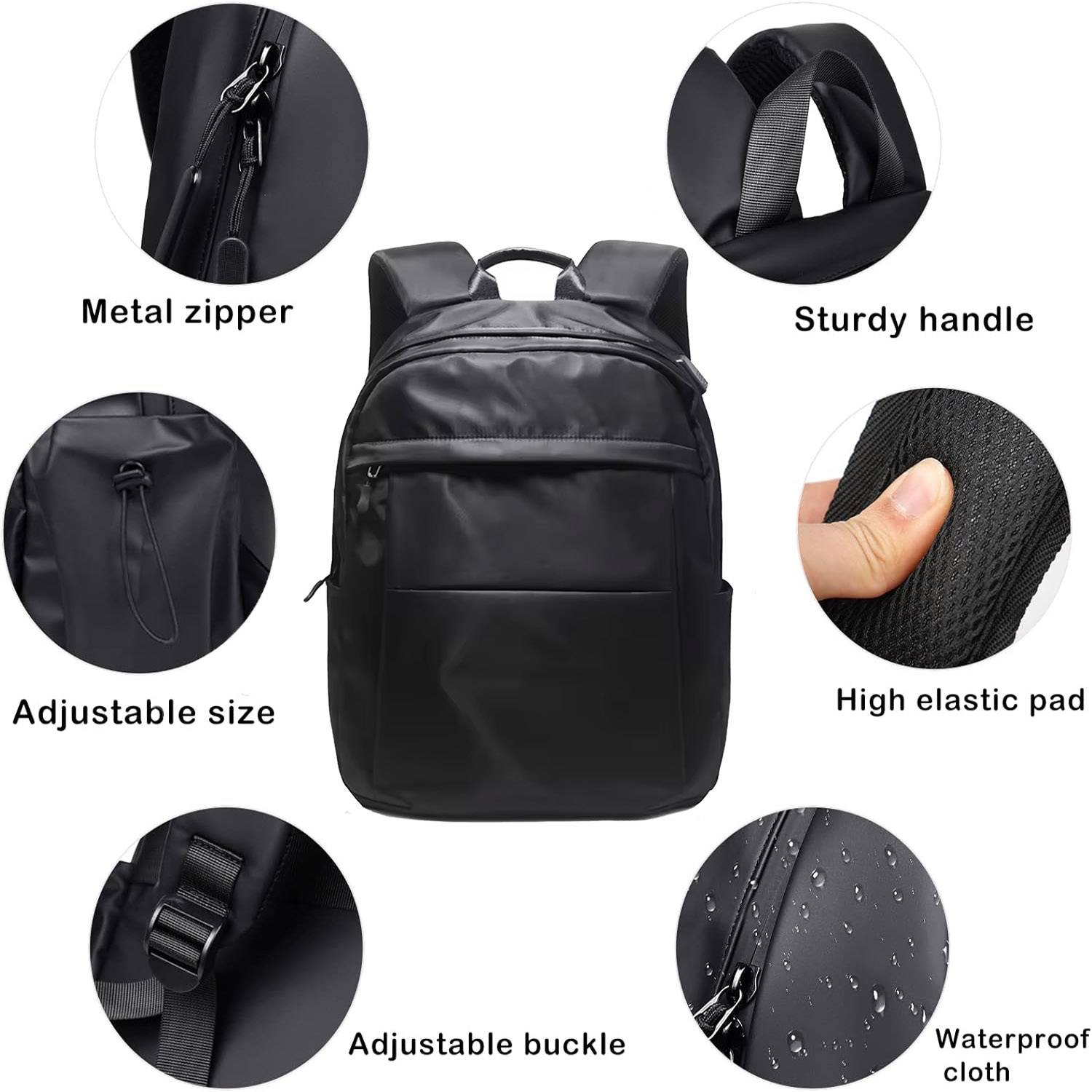 Nylon Leisure Travel Backpack W/ Usb Charging Port 2